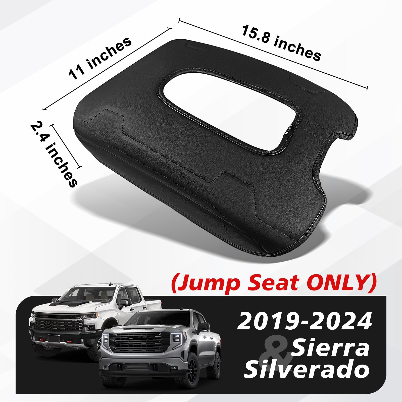 Muslogy Center Console Armrest Cover Compatible With Chevy Silverado & Gmc Sierra 2019-2025 Comfort Armrest Pad Arm Rest Cushion