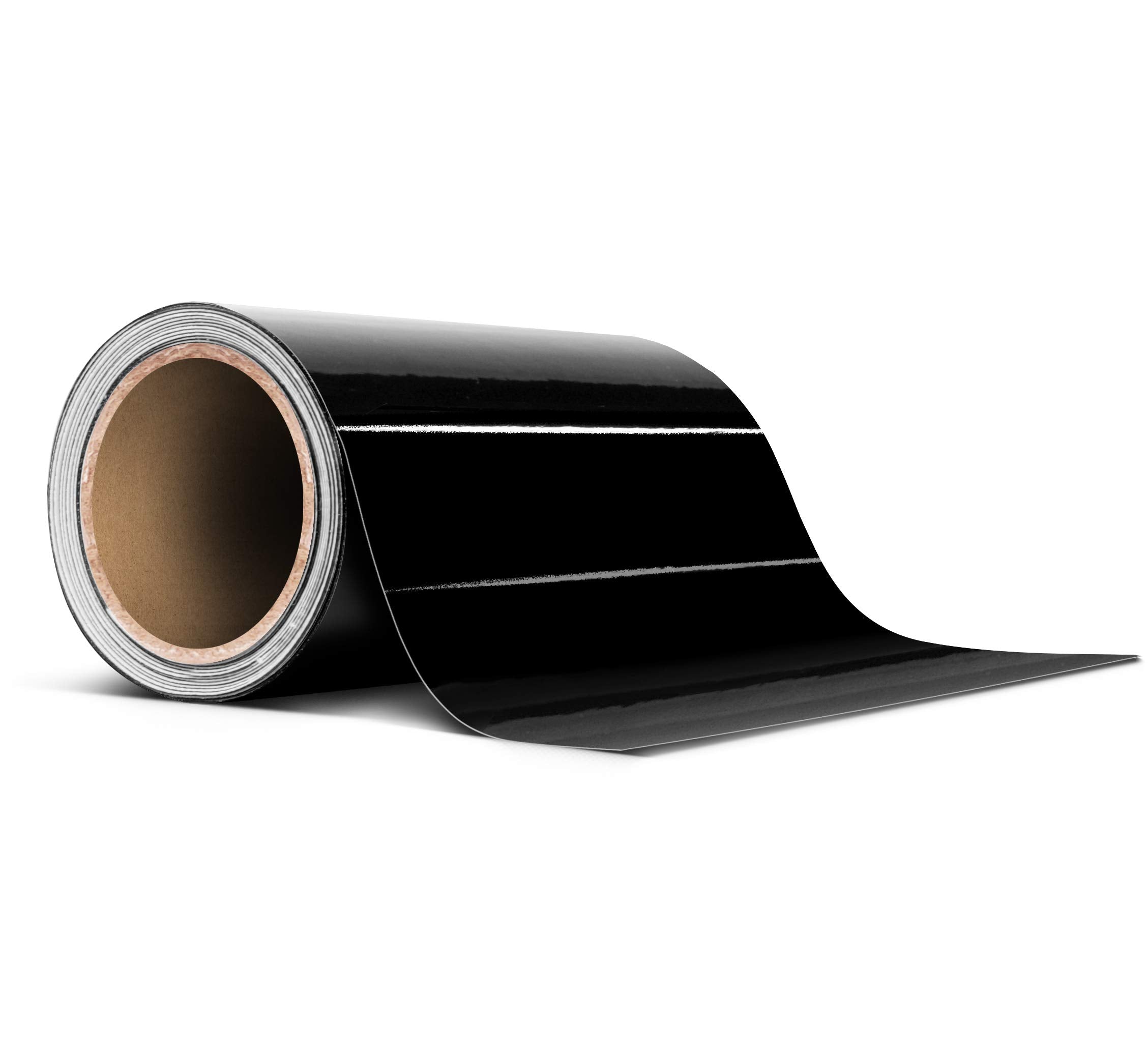 Vvivid Black Gloss Air-Release Adhesive Vinyl Tape Roll (4 Inch X 20Ft)