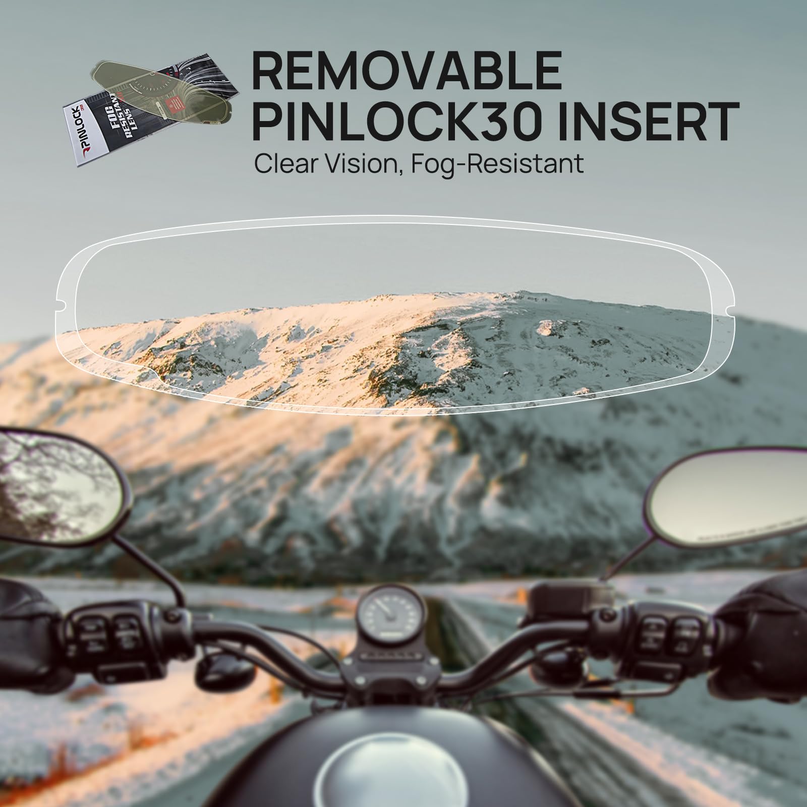 Ilm Motorcycle Helmet Motocross Full Face Ultra Large Pinlock Insert Anti-Fog Visor Atv Casco Snowmobile For Men Women Dot(Matte