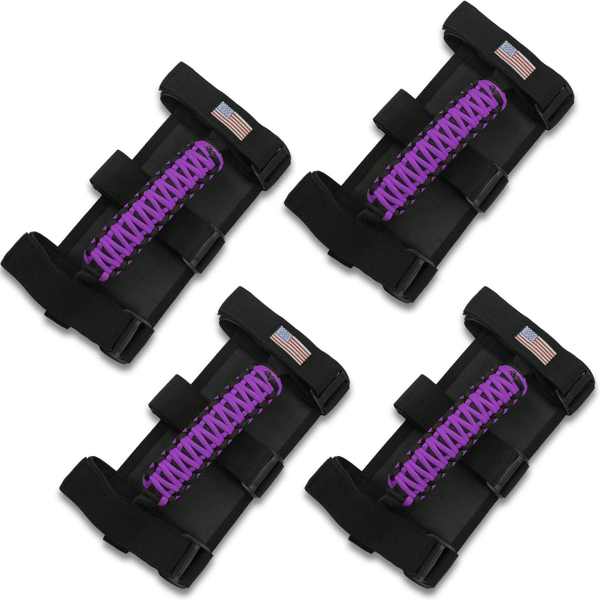 Kujunpao 4 X Roll Bar Grab Handles Grip Handle Compatible With Jeep Wrangler Jlu Jk Jku Tj Yj Lj Jt Jl & Gladiator Jt 1955-2022 
