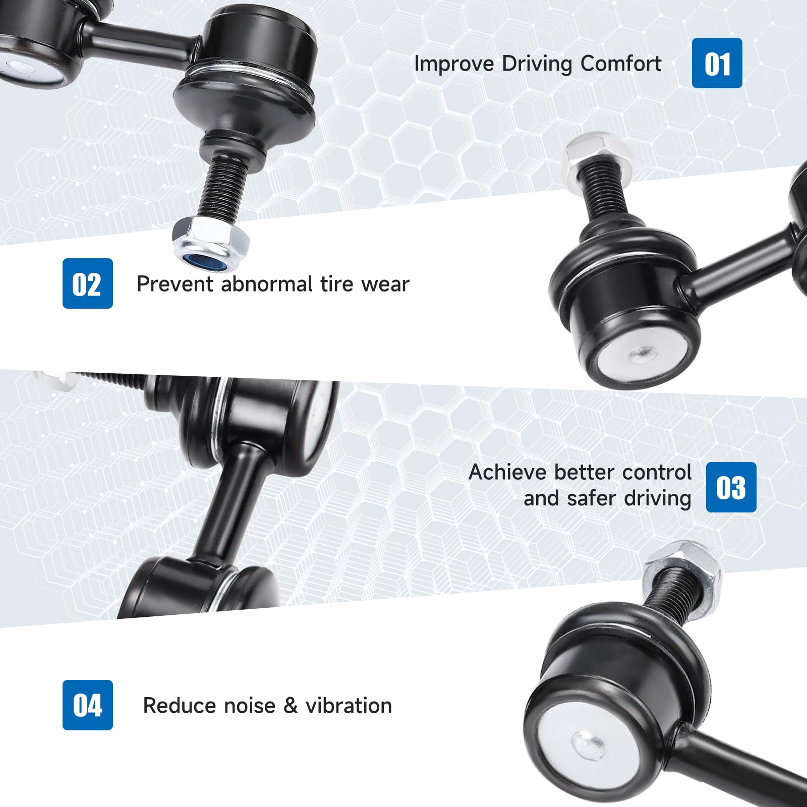 K750049 Sway Bar Links - Front Stabilizer Bar End Links Compatible With 2003-2013 Subaru Forester 2002-2016 Impreza 2005-2009 Le