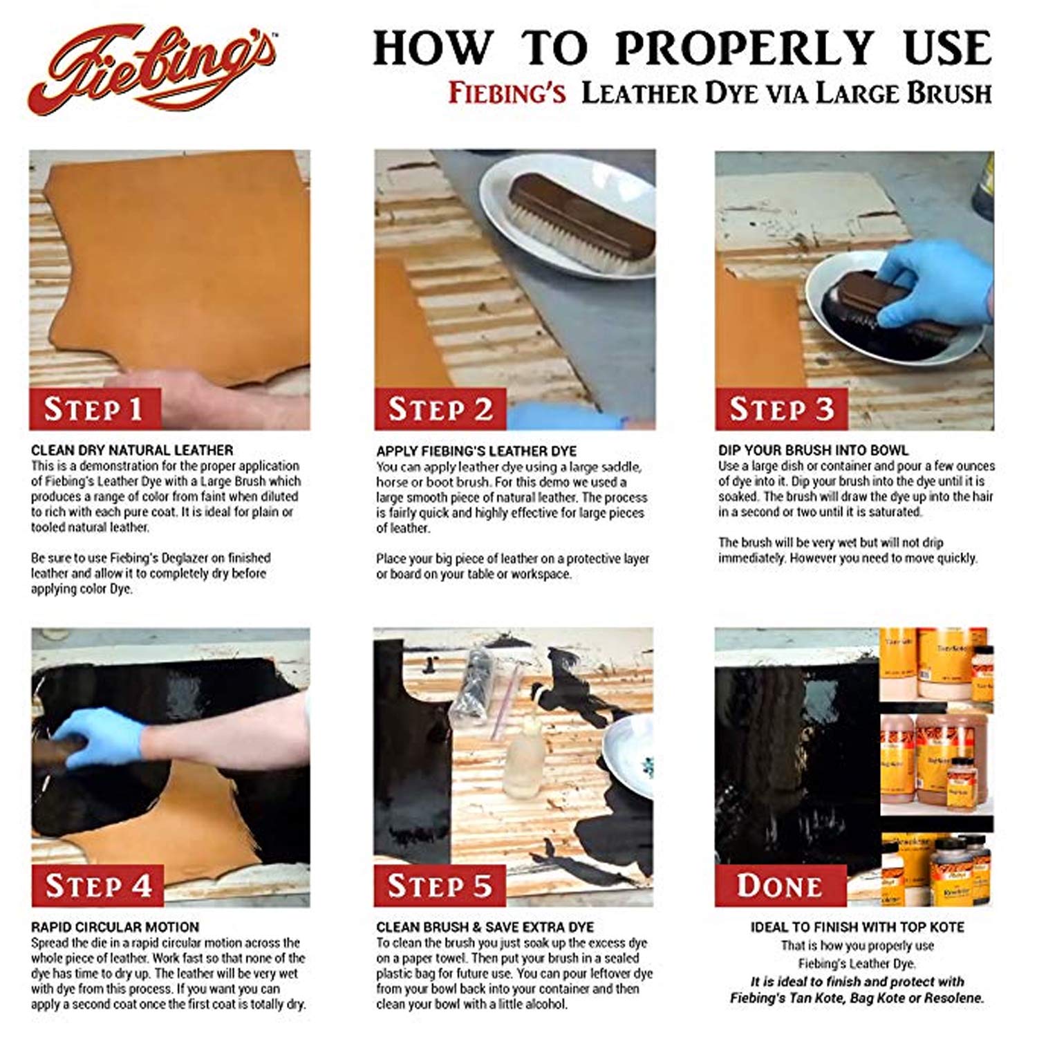 Leather Dye 32Oz Black