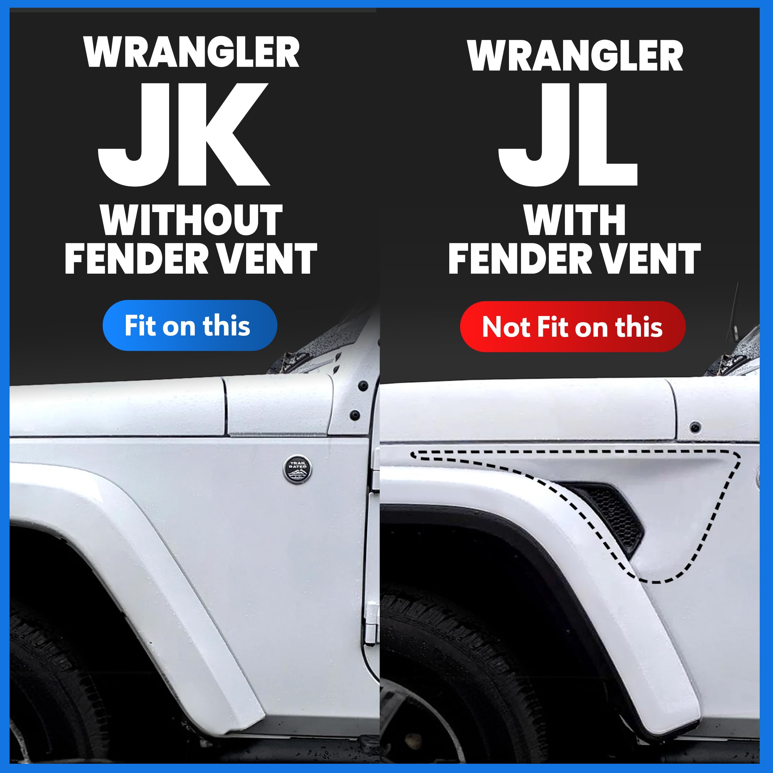 Tyger Auto Trax Side Steps Compatible With 2007-2018 Jeep Wrangler Jk 4-Door (Exclude Jl) | Tg-Tx7J27608 | Textured Black Drop S