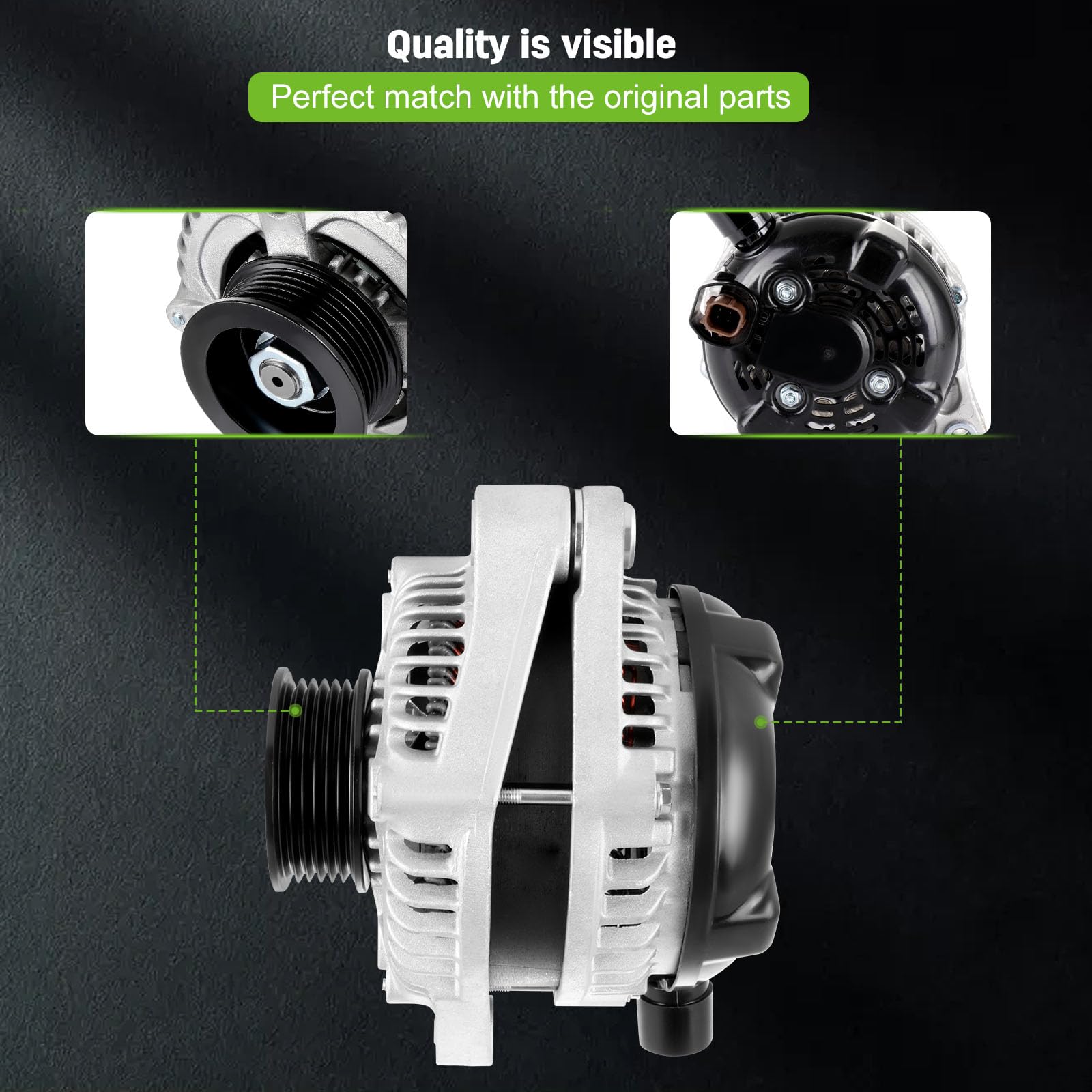 Scitoo Alternator Fit For Honda Odyssey Alternator 2008 2009 2010, For Honda Pilot Alternator 2009 2010 2011 3.5L Al1311X