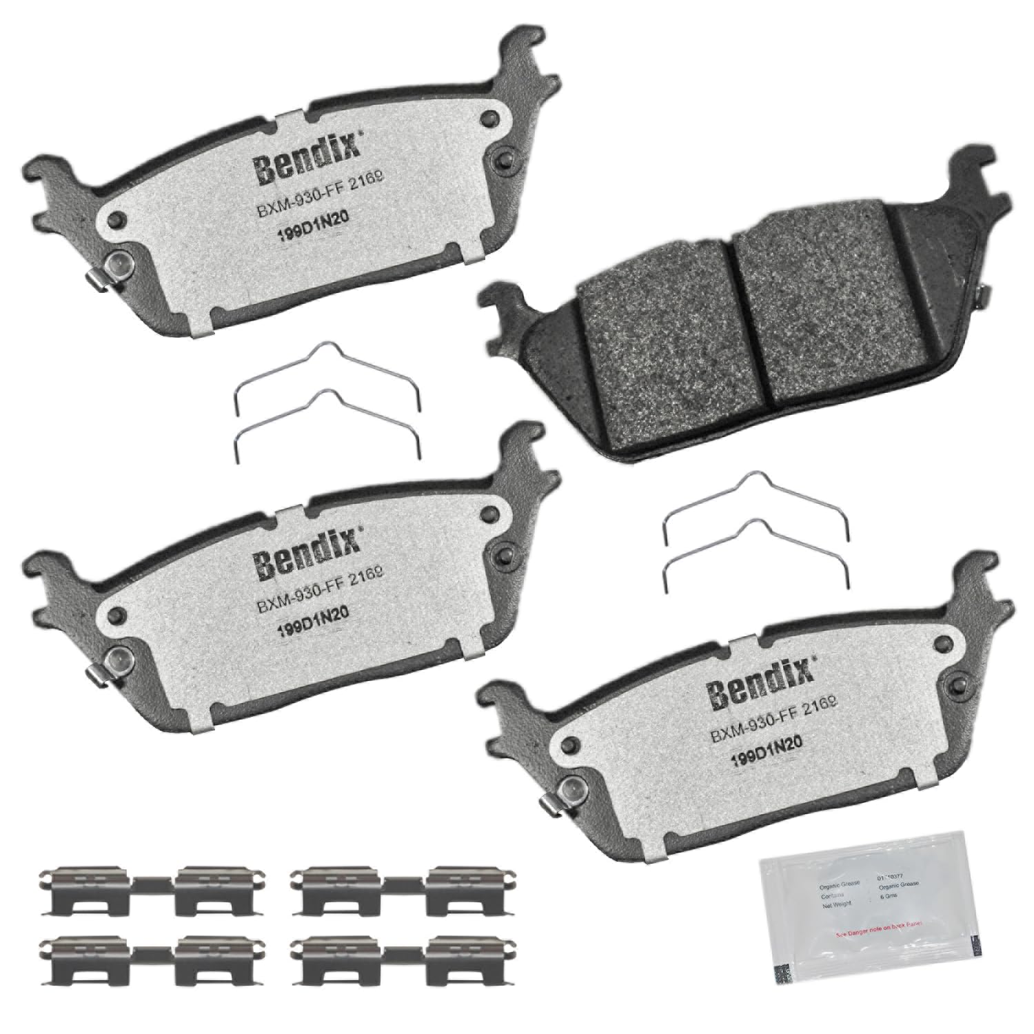 Bendix Fleet Metlok Mkd2169Fm Semi-Metallic Rear Brake Pads For Jeep Grand Wagoneer 2024-2022, Grand Wagoneer L 2024-2023, Wagon