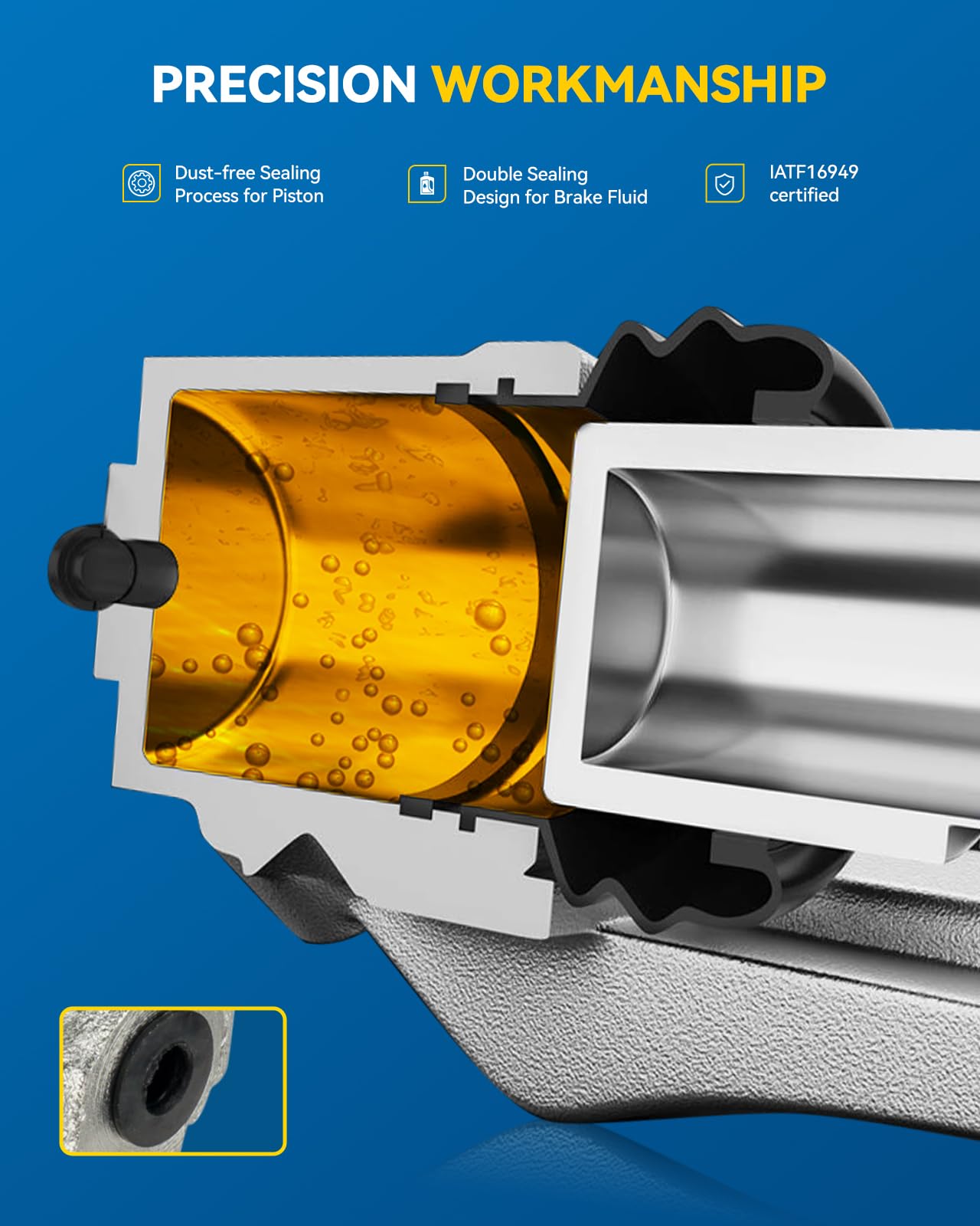 Philtop Rear Brake Caliper 18-B4727, 18-B4726 Compatible With 1999-2002 Silverado 1500, 1999-2002 Sierra 1500, 2000-2001 Tahoe,