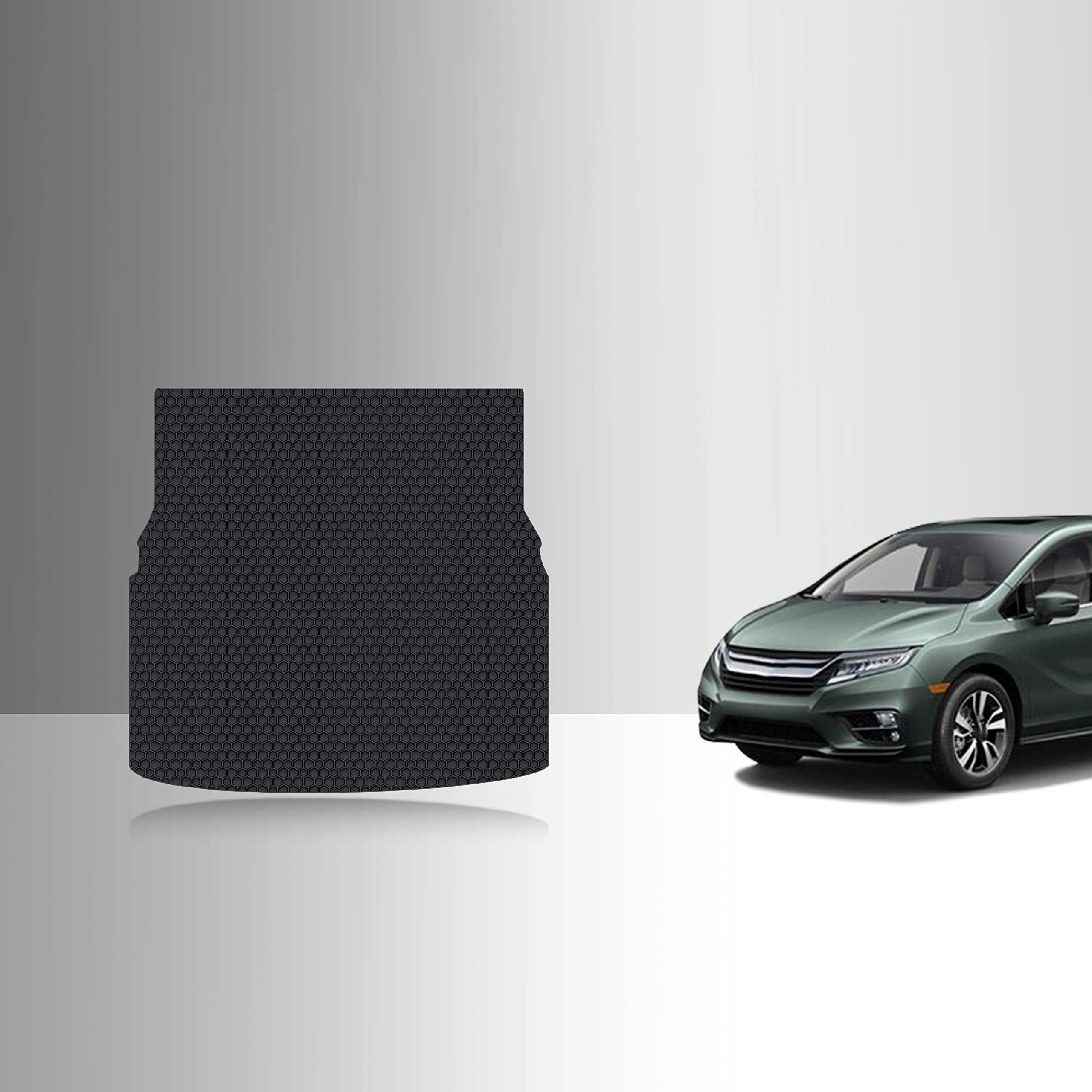 Toughpro Cargo/Trunk Mats Accessories For Honda Odyssey (3Rd Row Fold Down) All Weather Heavy Duty (Made In Usa) Black Rubber 20