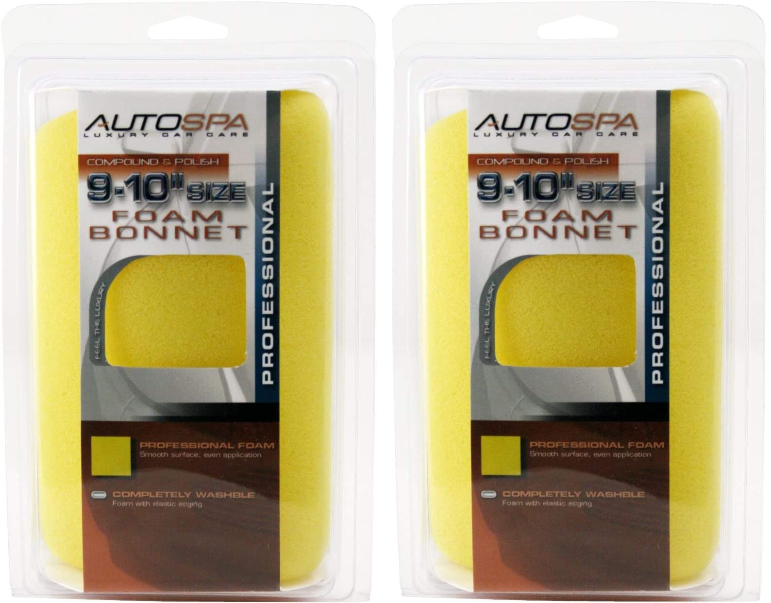 AutoSpa 40411AS Foam 9-10 Polishing Bonnet(Pack of 2)