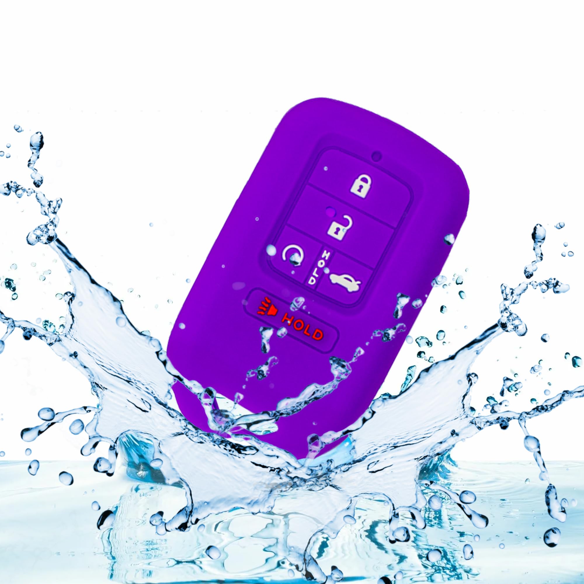 Autobase Silicone Key Fob Cover Compatible With Honda Accord Civic Cr-V Crv Pilot Passport Insight Ex Ex-L Touring | Car Accesso