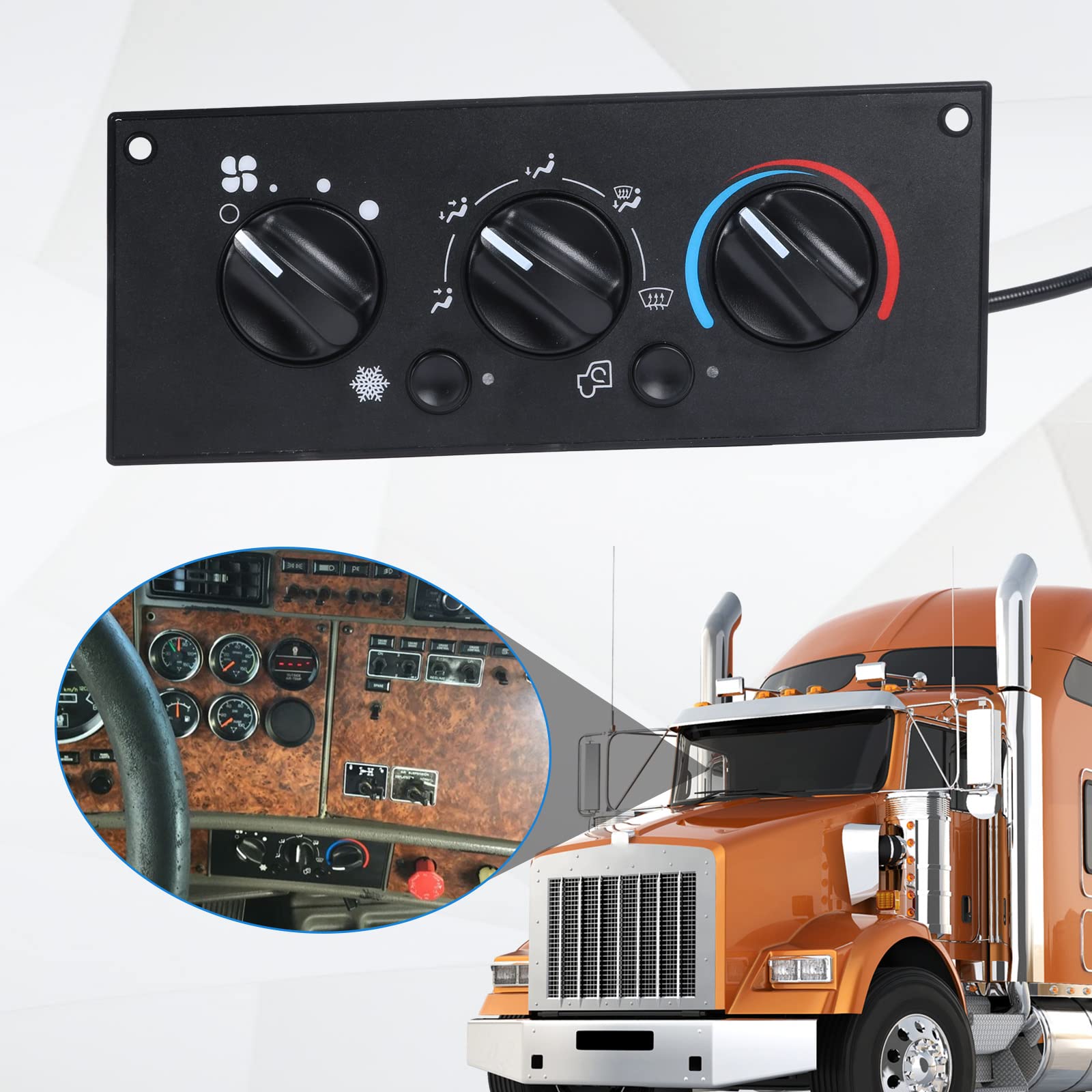 BUSIDN 599-5511 A/C Climate Control Module Panel - Replacement for Kenworth W900 T800 T600A C500 T300 2002-2006