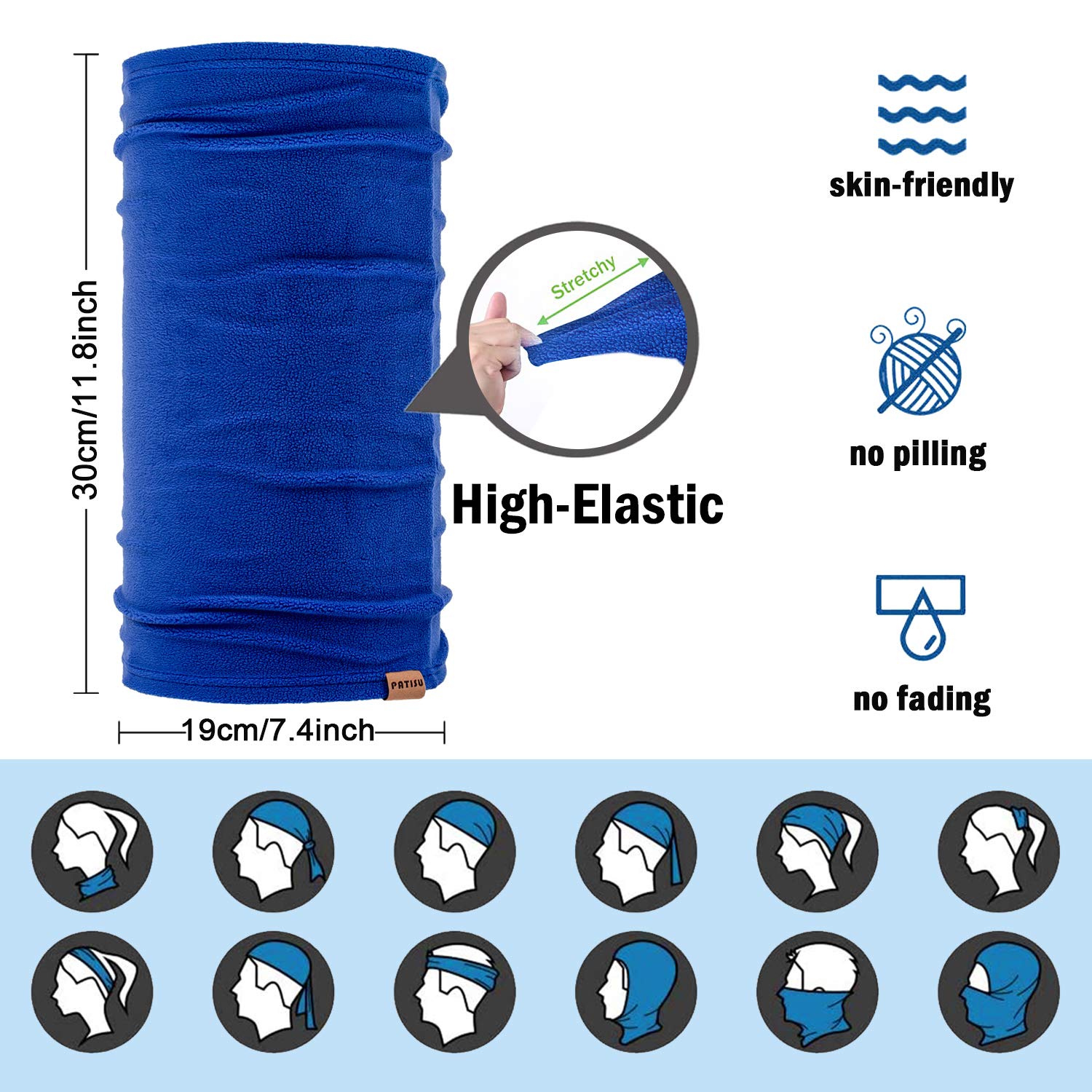 Dymex 2 Pcs Kids Neck Warmer Gaiter Winter Fleece Neck Cover Balaclava Windproof Face Cover Mask For Ski Motorcycle