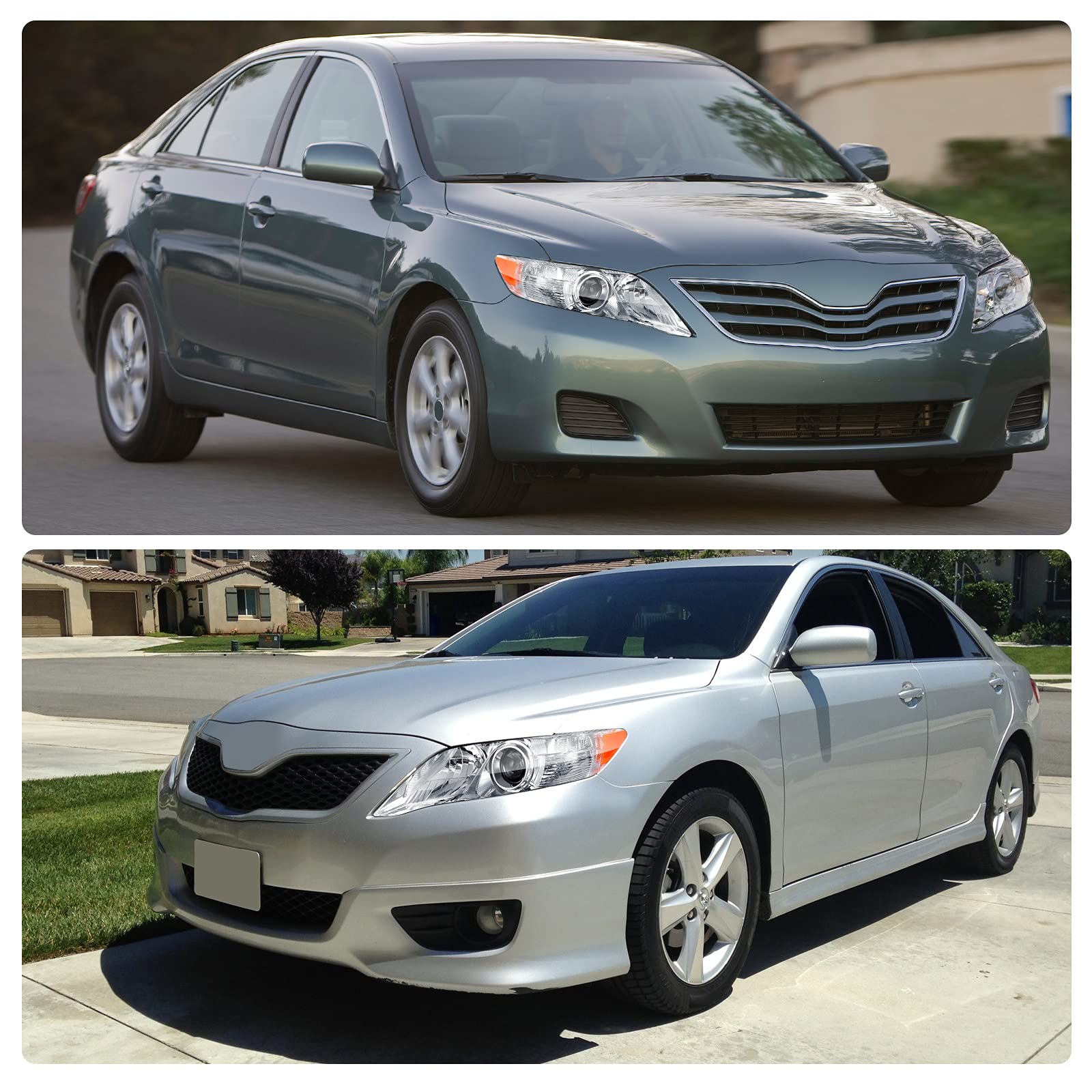 Dwvo Headlights Assembly Compatible With 10 11 2010 2011 Camry Headlamp Replacement Pair Driver And Passenger Side Chrome Housin