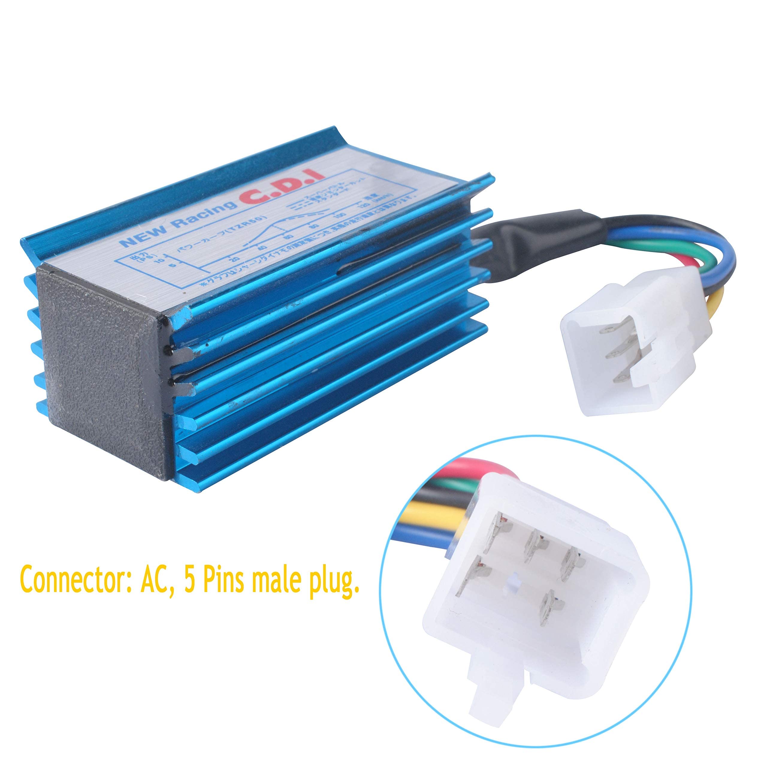 Racing Ignition Coil 5 Pins AC CDI Box for GY6 4-Stroke 50cc 70cc 90cc 110cc 125cc 150cc Scooter ATV Go Kart Moped Quad Pit Dirt