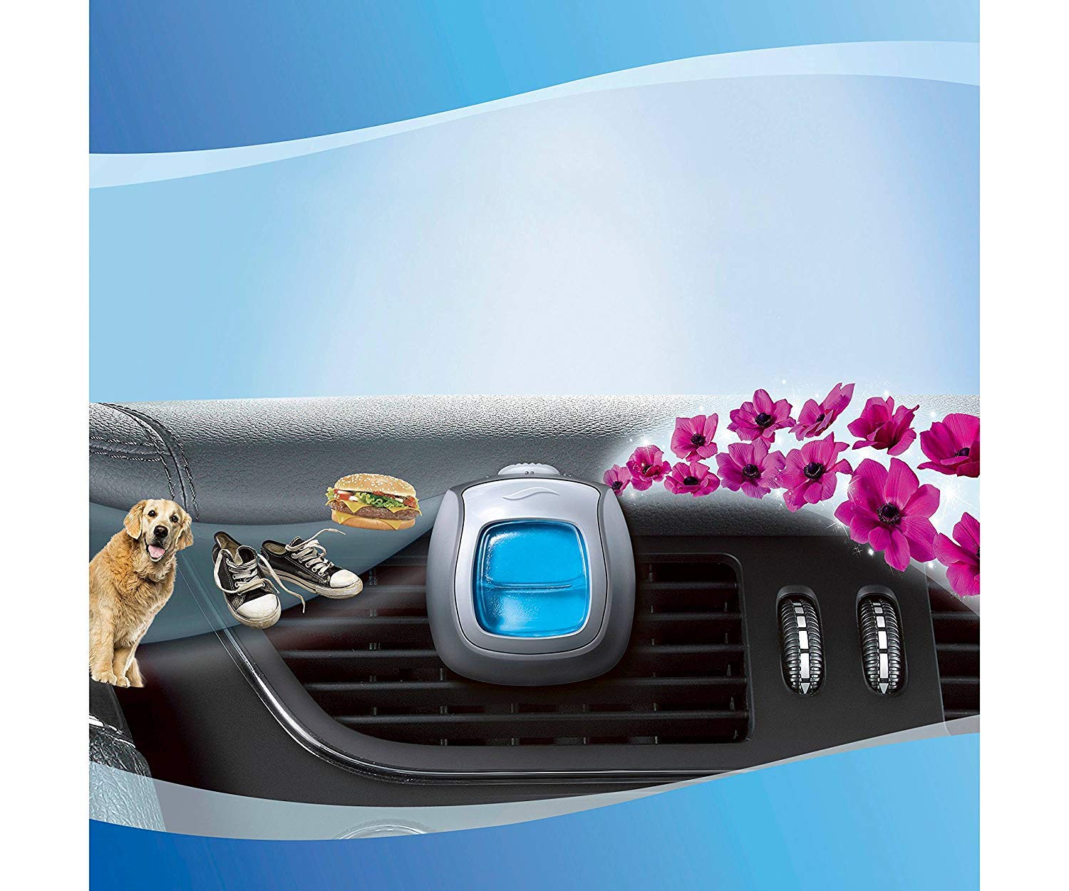 Febreze Car Vent Clip Air Freshener - Fresh-Cut Pine - Pack of 2 - 0.06 Fl Oz - Holiday Collection 2017 - Green
