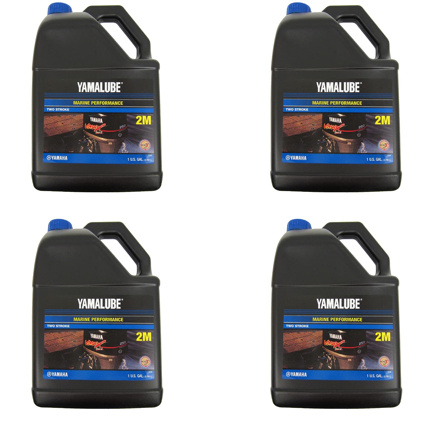 Yamaha Oem, Yamalube 2M Marine 2 Stroke Engine Oil - 4 Gallons, Lub-2Strk-M1-04