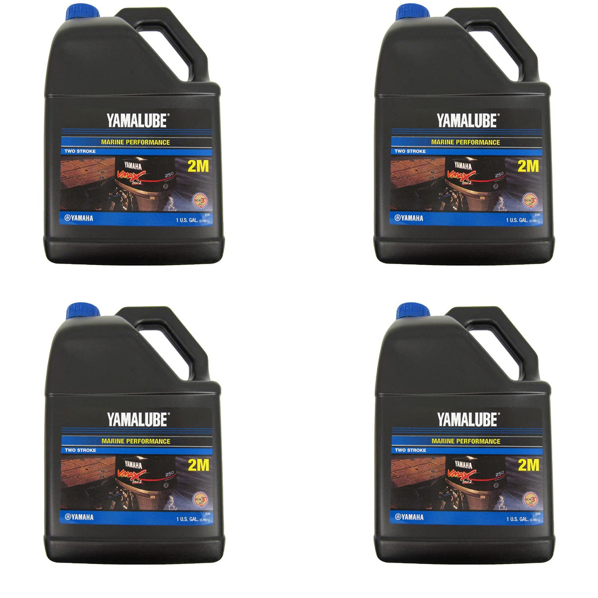 Yamaha Oem, Yamalube 2M Marine 2 Stroke Engine Oil - 4 Gallons, Lub-2Strk-M1-04