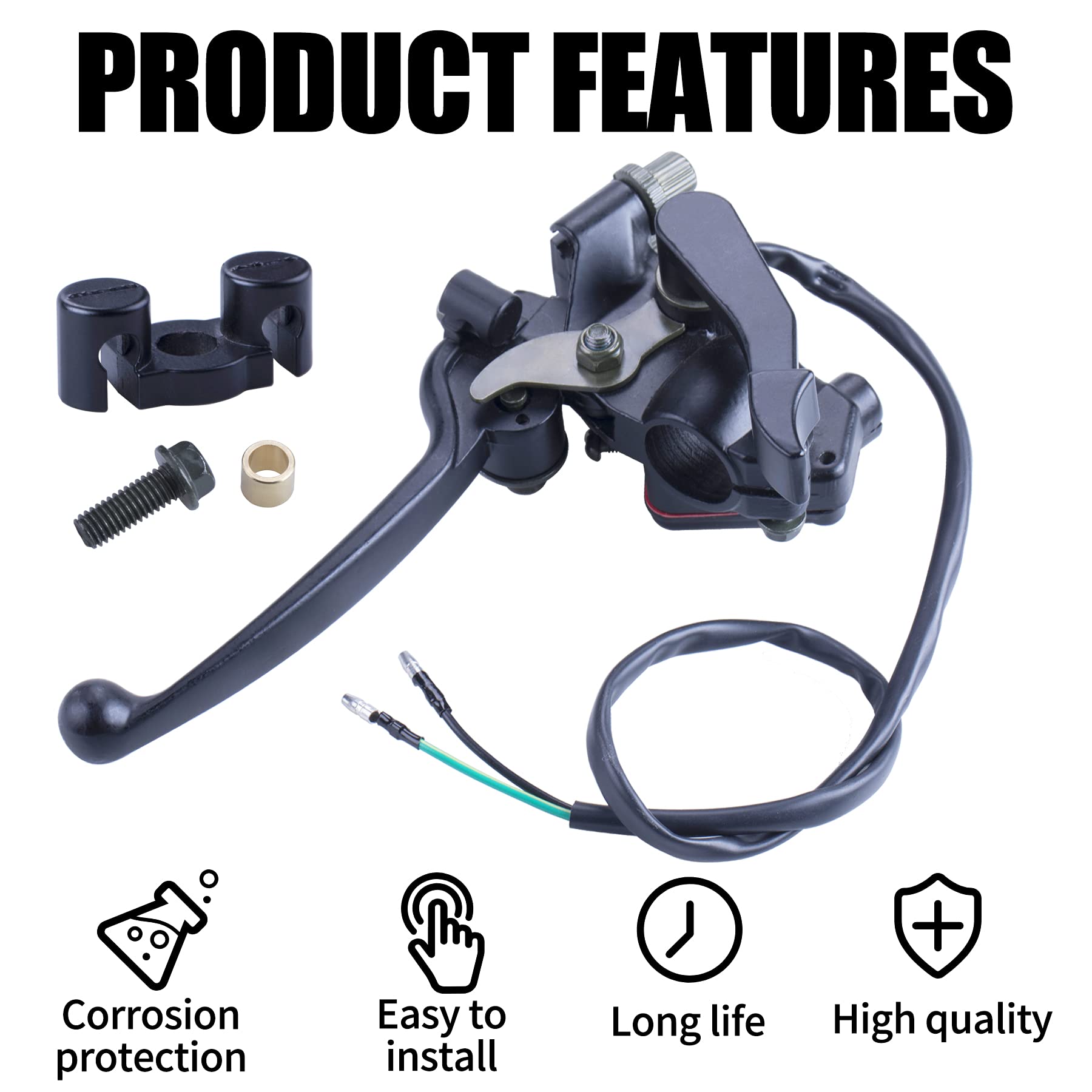 Mrelc 7/8'' Thumb Throttle With Dual Brake Lever Assy Compatible With 50Cc 90Cc 150Cc 250Cc Atv Quad Roketa Taotao Sunl Kazuma