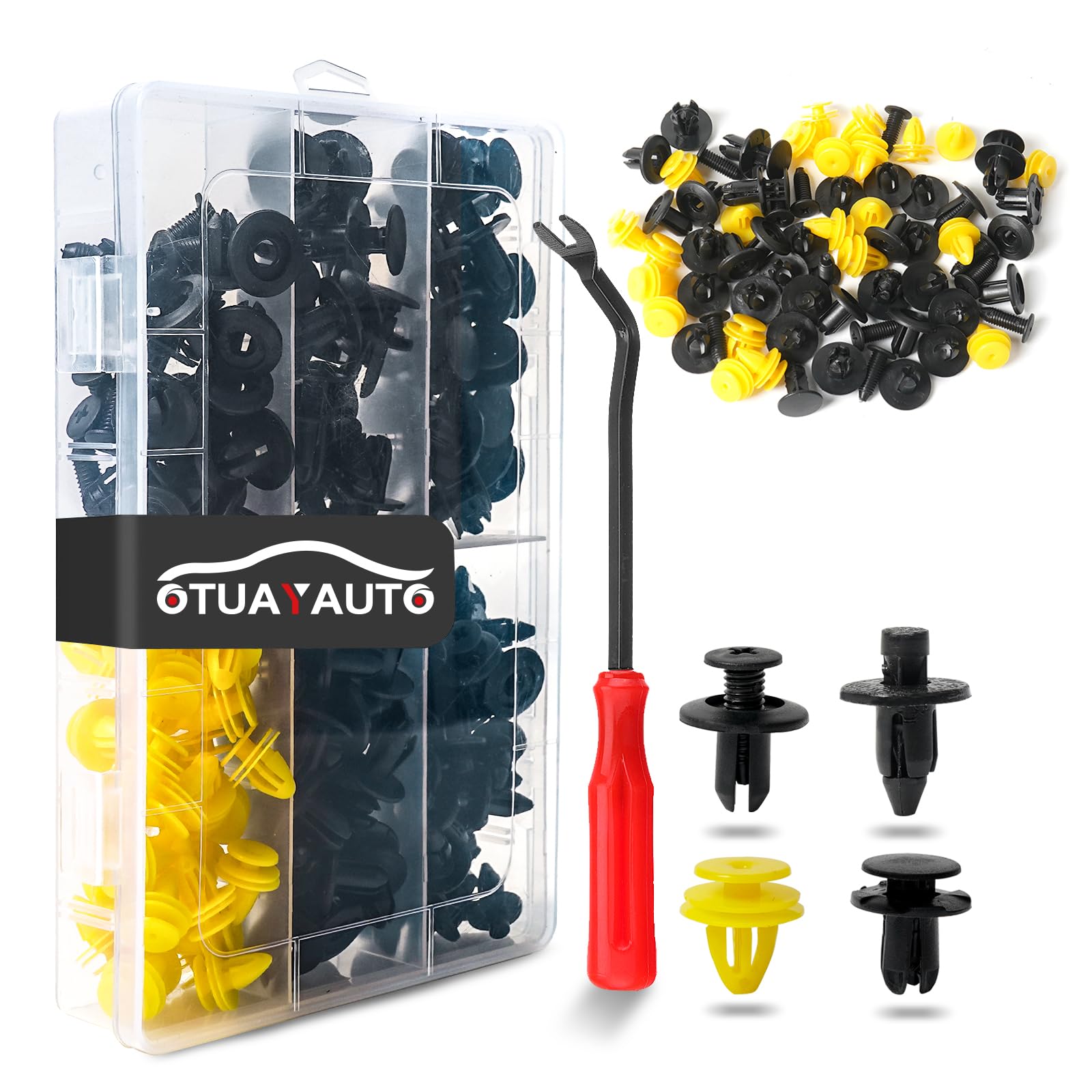 Otuayauto 160Pcs Fender Liner Push-Type Retainer Clip Fastener Door Trim Panel Clips Compatible With Kia Hyundai Models Replace