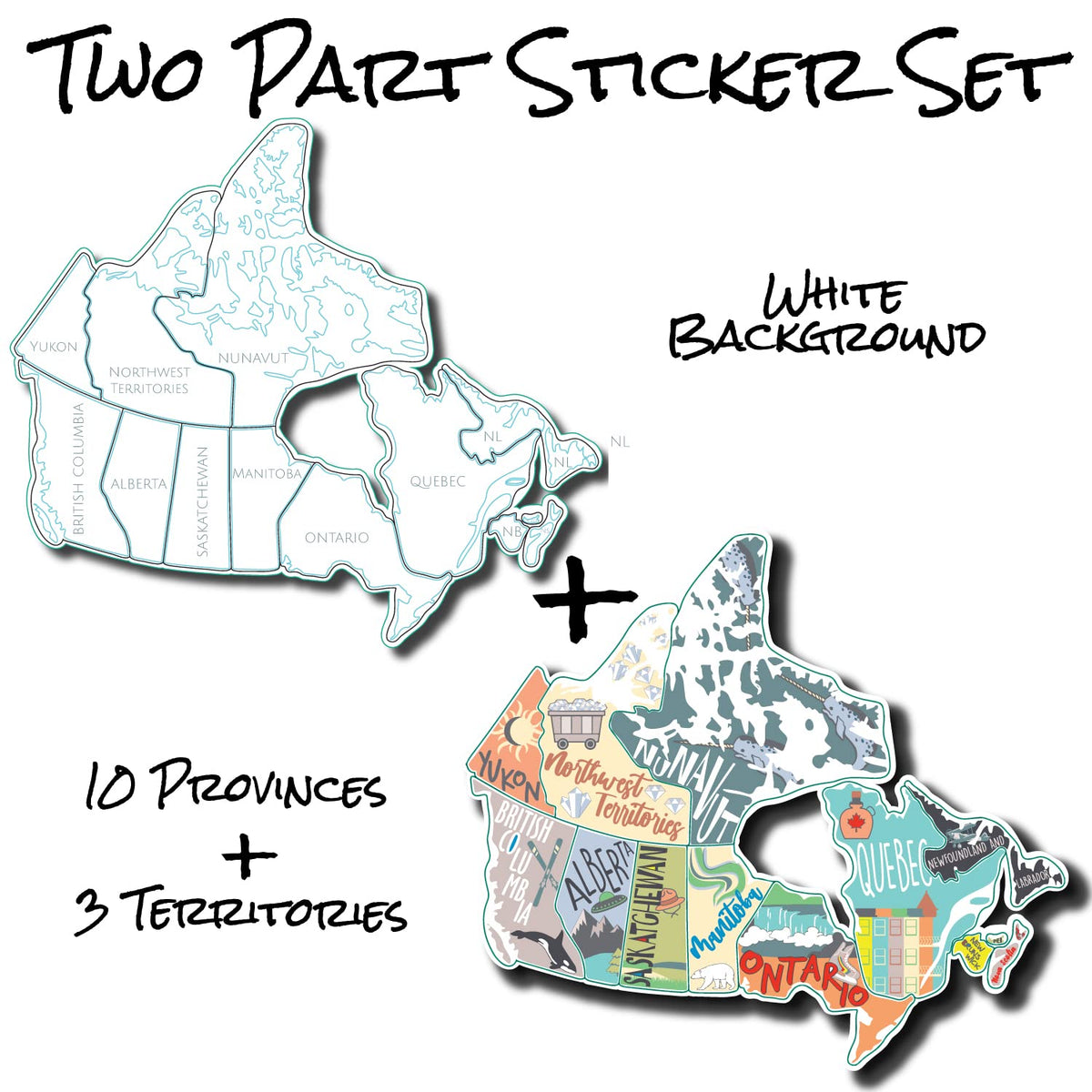 Fairwinds Designs RV Sticker Map of Canada | Vinyl Decals for Motorhom ...