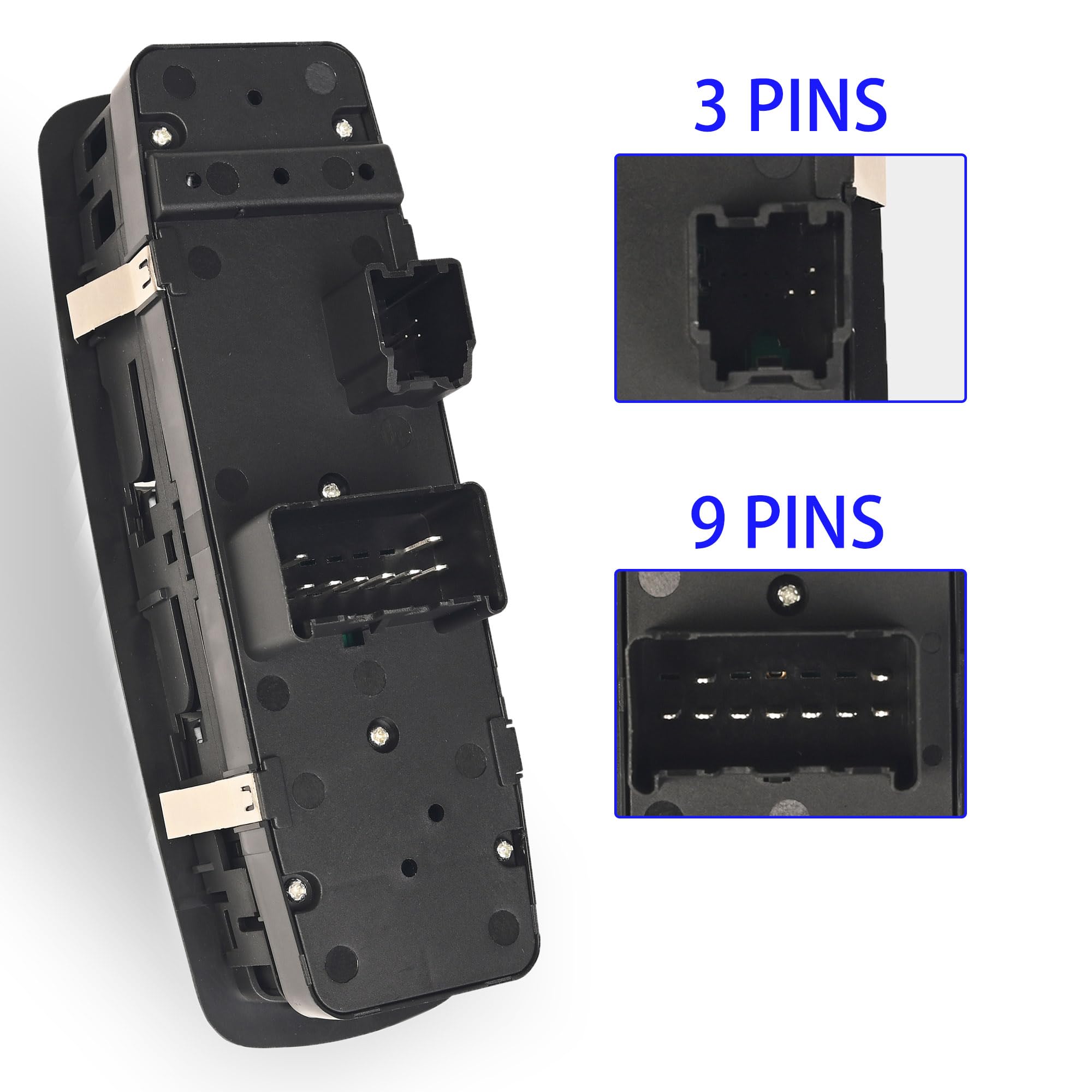 Driver Side Master Power Window Switch 9 Pins + 3Pins Compatible With 2009 2010 2011 2012 Dodge Ram 1500 2500 3500 2011-2012 Ram