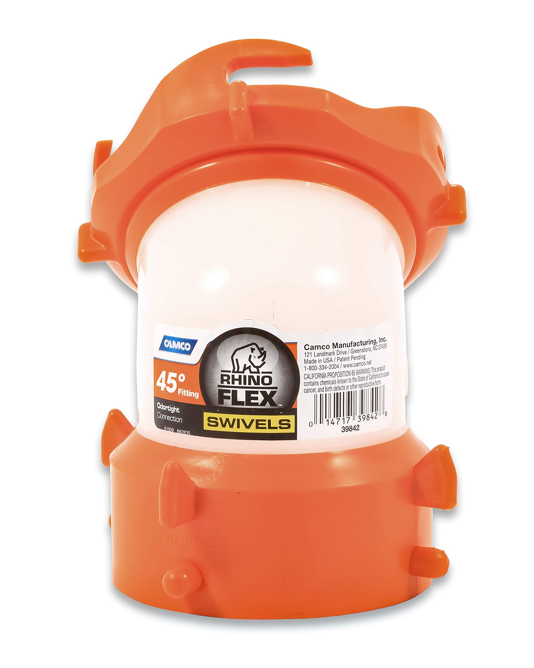 Camco 39842 Rhinoflex 45 Degree Sewer Hose Swivel Fitting