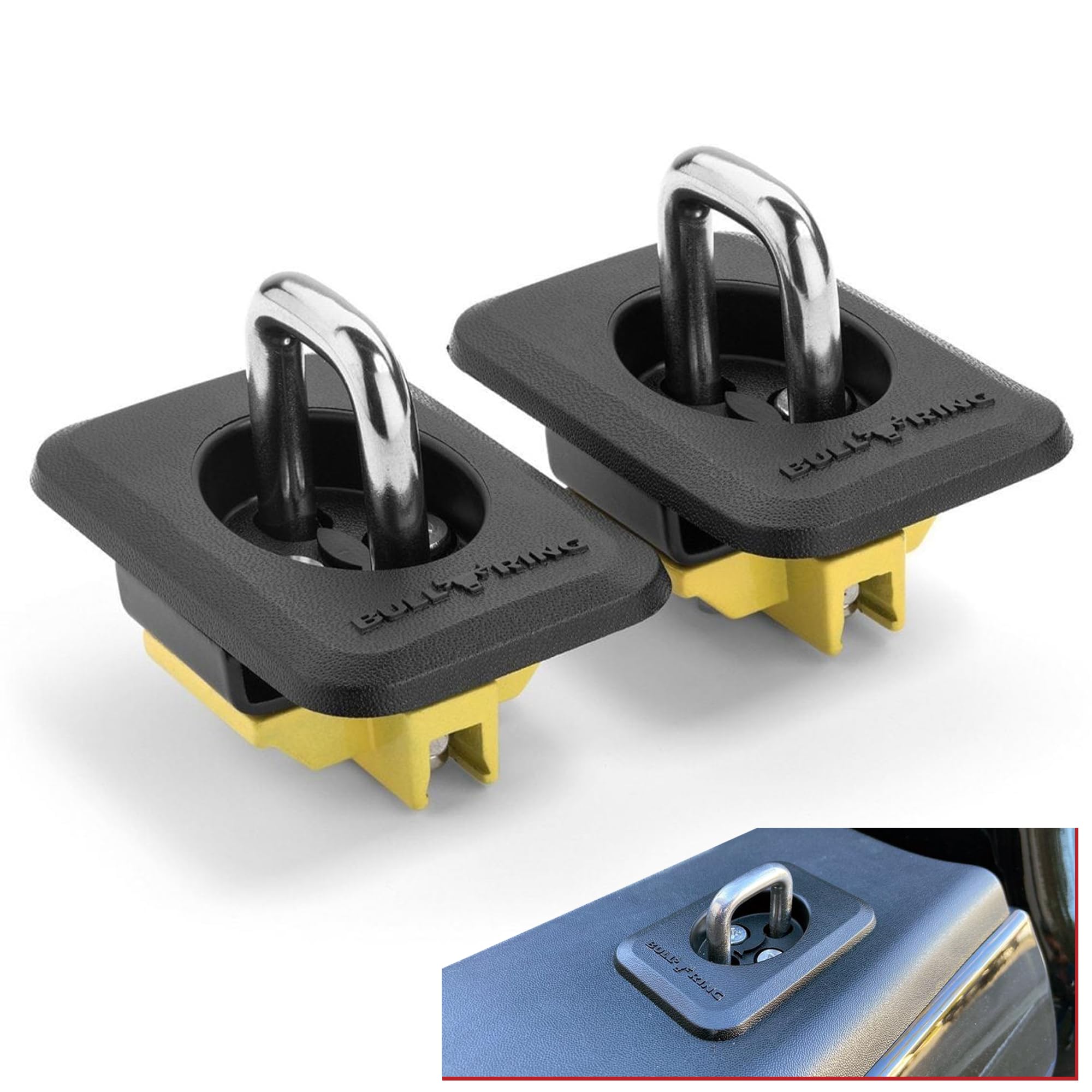 Bull Ring Raised Fit Classic Truck Bed Tie Down Anchors For 1988-1998 Chevy C/K, 1988-1998 Gmc Sierra (1 Pair)