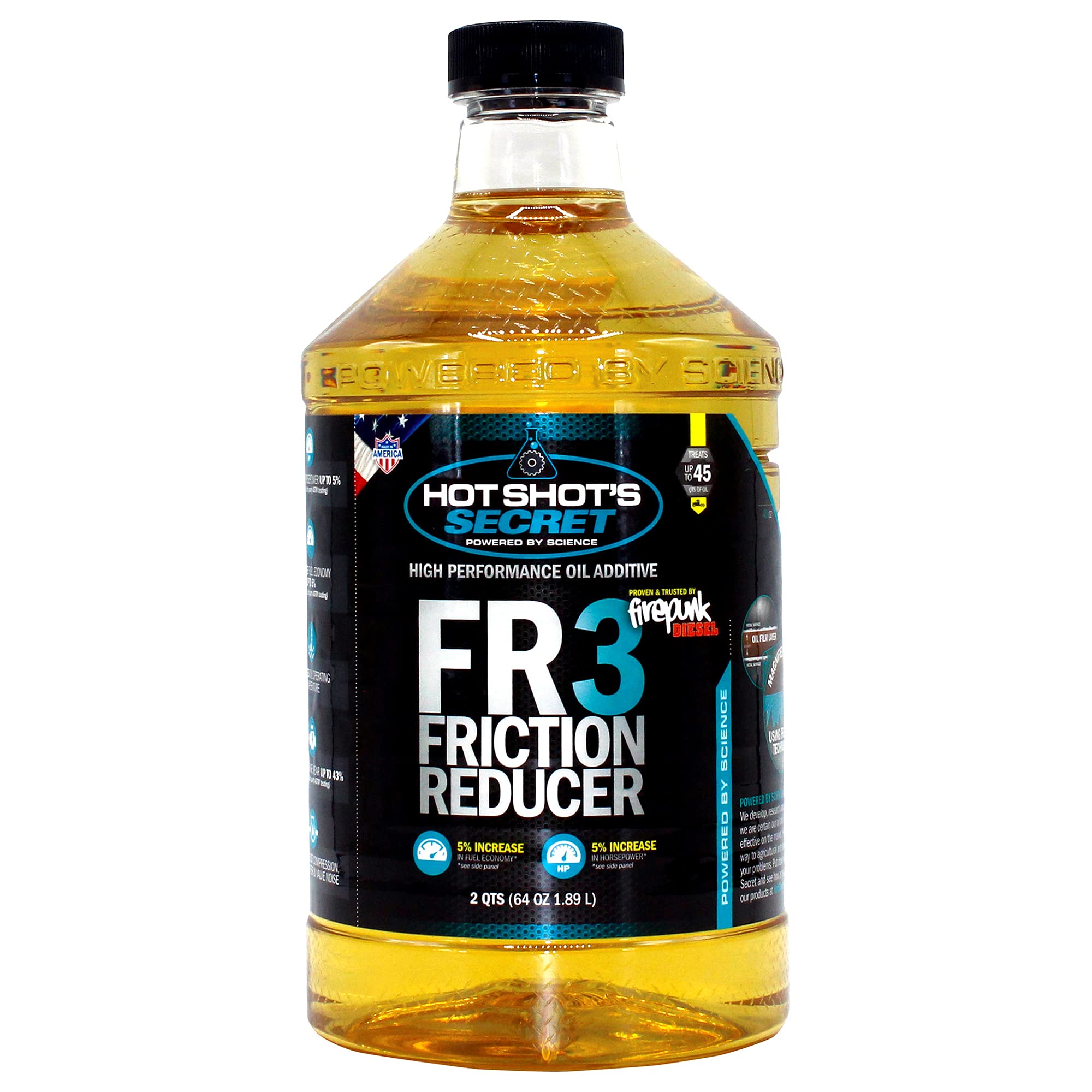 Hot Shot'S Secret Fr3 Friction Reducer 64 Fluid Ounce 2 Quarts, Light Yellow Liquid, (Hssfr364Z)