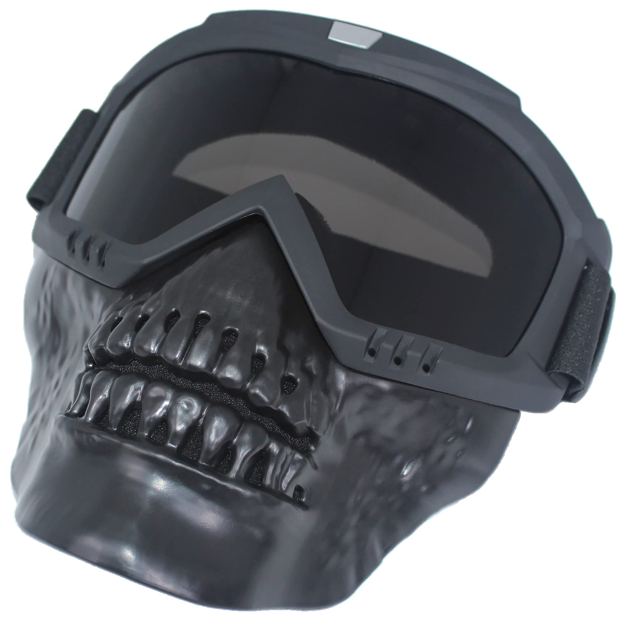 Skull Motorcycle Goggles with Removable Face Mask
