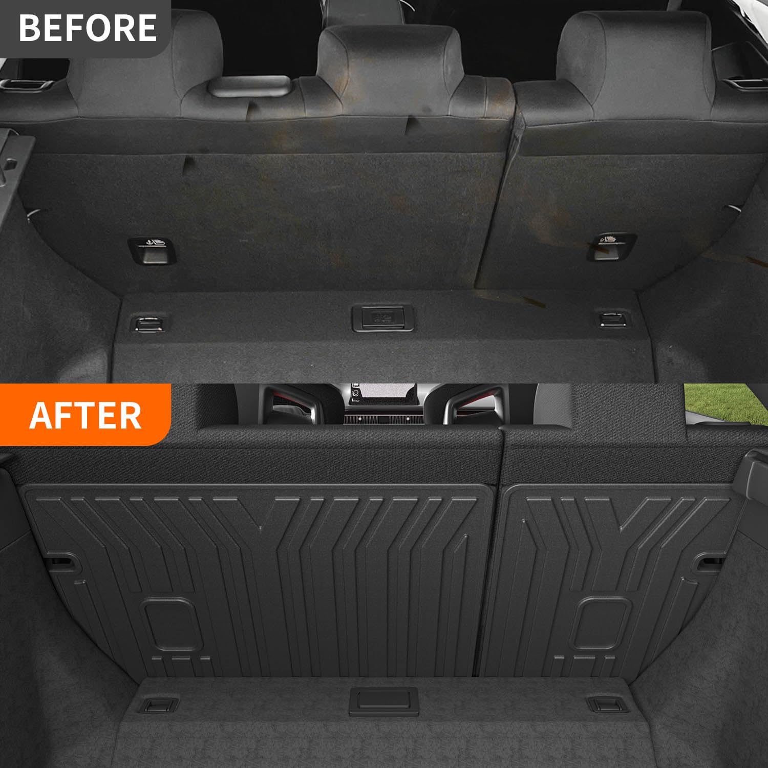 Powoq Rear Backrest Mat Compatible With 2022-2025 Honda Civic Hatchback Back Seat Protector Cargo Liner Mat Replacement For 2022