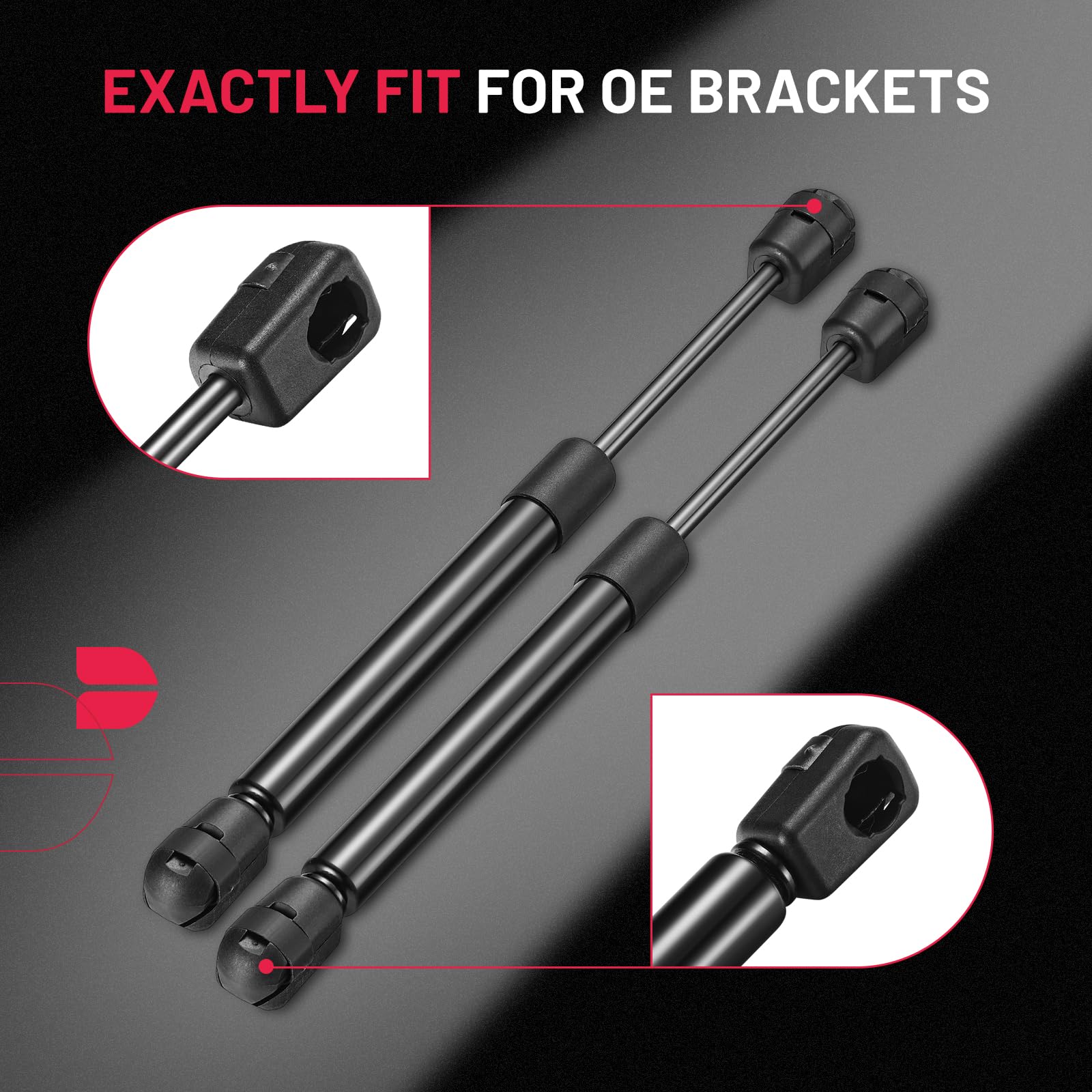 Bdfhyk C16-09322 10 Inch 40Lbs/(178N Gas Struts Shocks Lift Support For Are Leer Camper Shell Topper Rear Window, Truck Bed Cove