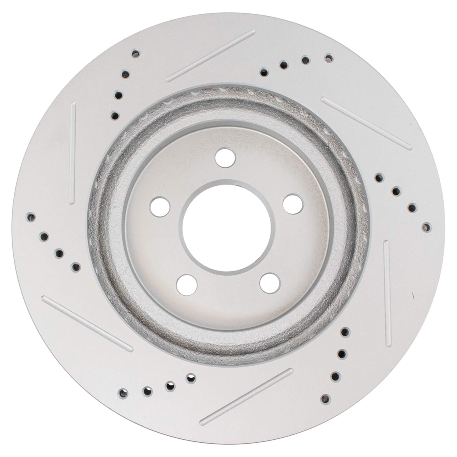 Trq Front Performance Brake Rotors Set Premium G-Coated Cross Drilled & Slotted Compatible With 1994-2004 Ford Mustang