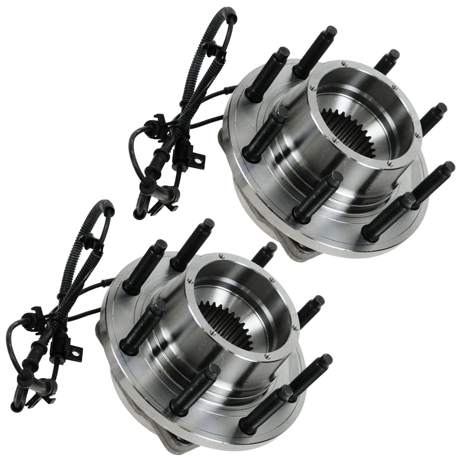 Trq Front Wheel Hub Bearings Assembly Set - Compatible With 2005-2010 Ford F-250, F-350, F-450, F-550 Super Duty