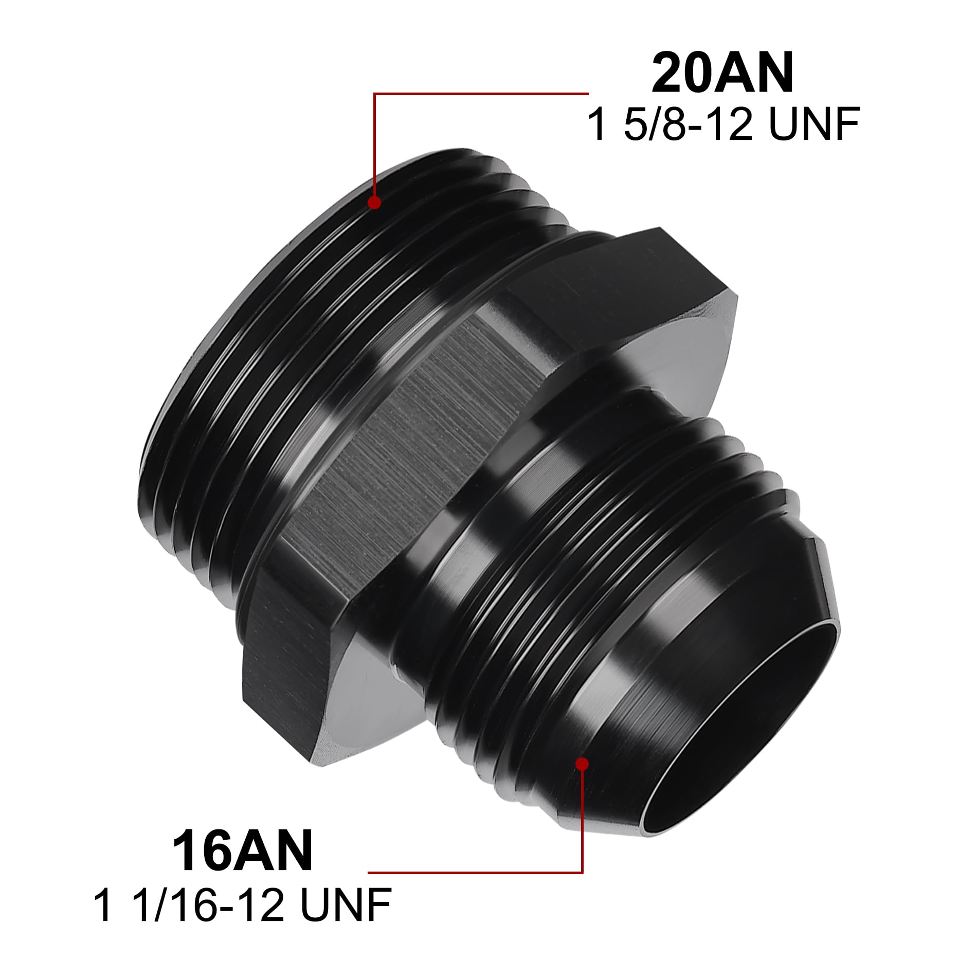 Evil Energy 16An Flare To An20 Orb Male O-Ring Fitting Adapter