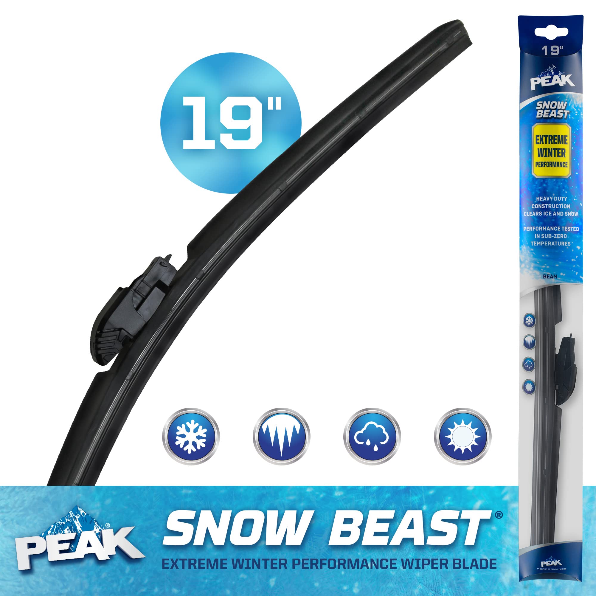 Peak Snow Beast Winter Windshield Wiper Blade, 19-Inch
