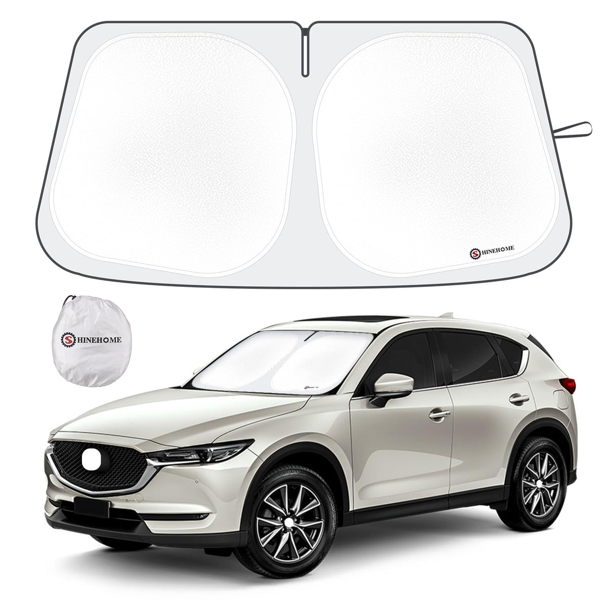Car Windshield Sun Shade Compatible With 2023 2022 2021 2020 2019 Gmc Sierra 1500 2500 3500 Slt, At4, Denali Accessories Foldabl