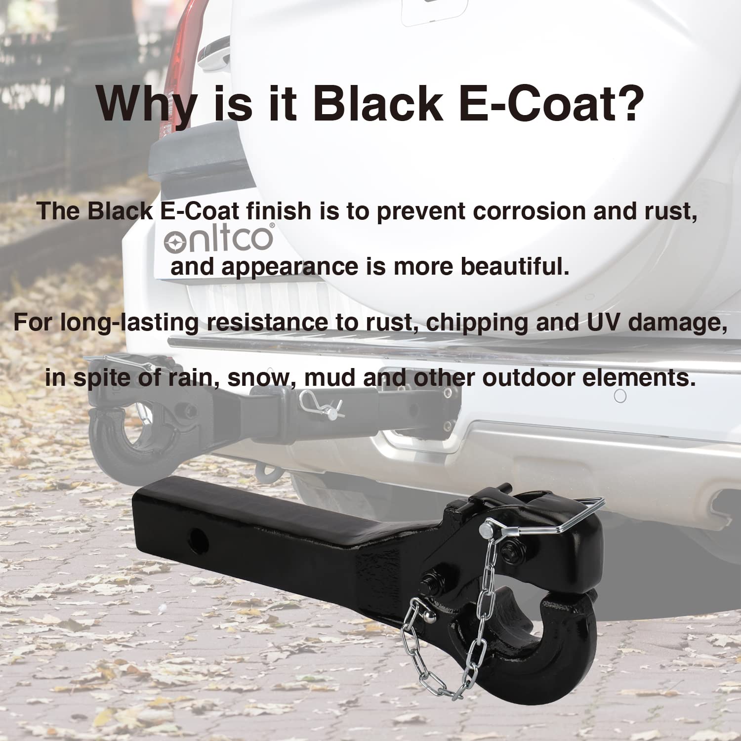 Onltco Pintle Hitch Receiver Hook 10 Ton For 2” Hitches Hitch Hook Military Receiver 20000Lbs