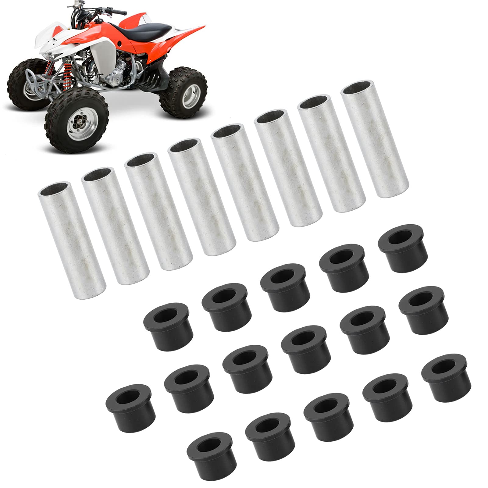 Aramox Chinese ATV A Arm Bushings, Control ATV Swing Arm Replace Bushings Kits Set Fit for Honda TRX400X/TRX400EX/TRX450R/Sportr