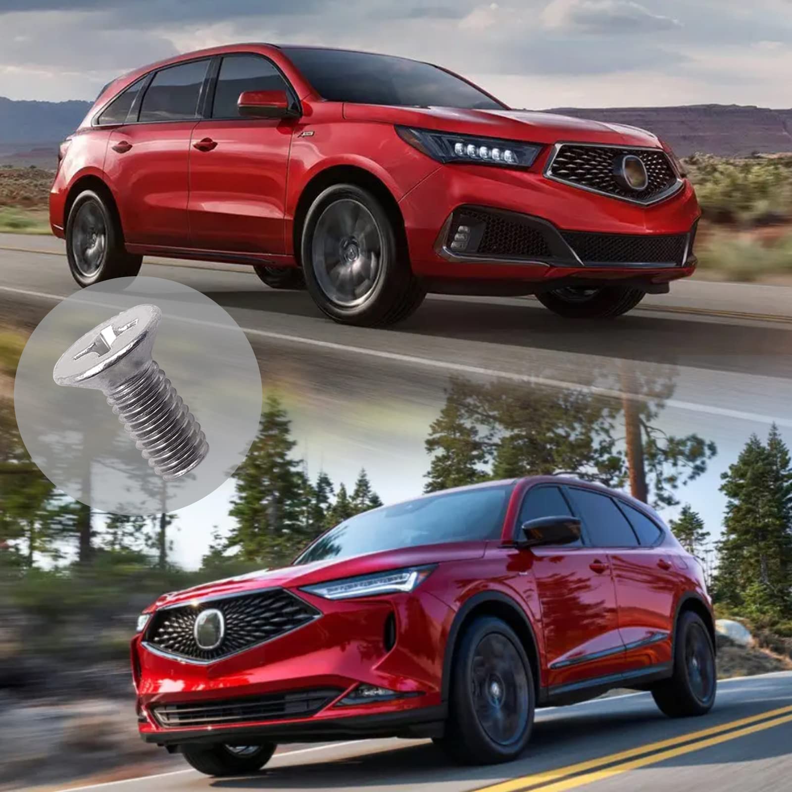 4Pcs Screw Rotor Brake Disc Retaining 93600-06014-0H- Compatible With Honda, Acura, Volkswagen, Audi,Hyundai And Kia Models, Sta