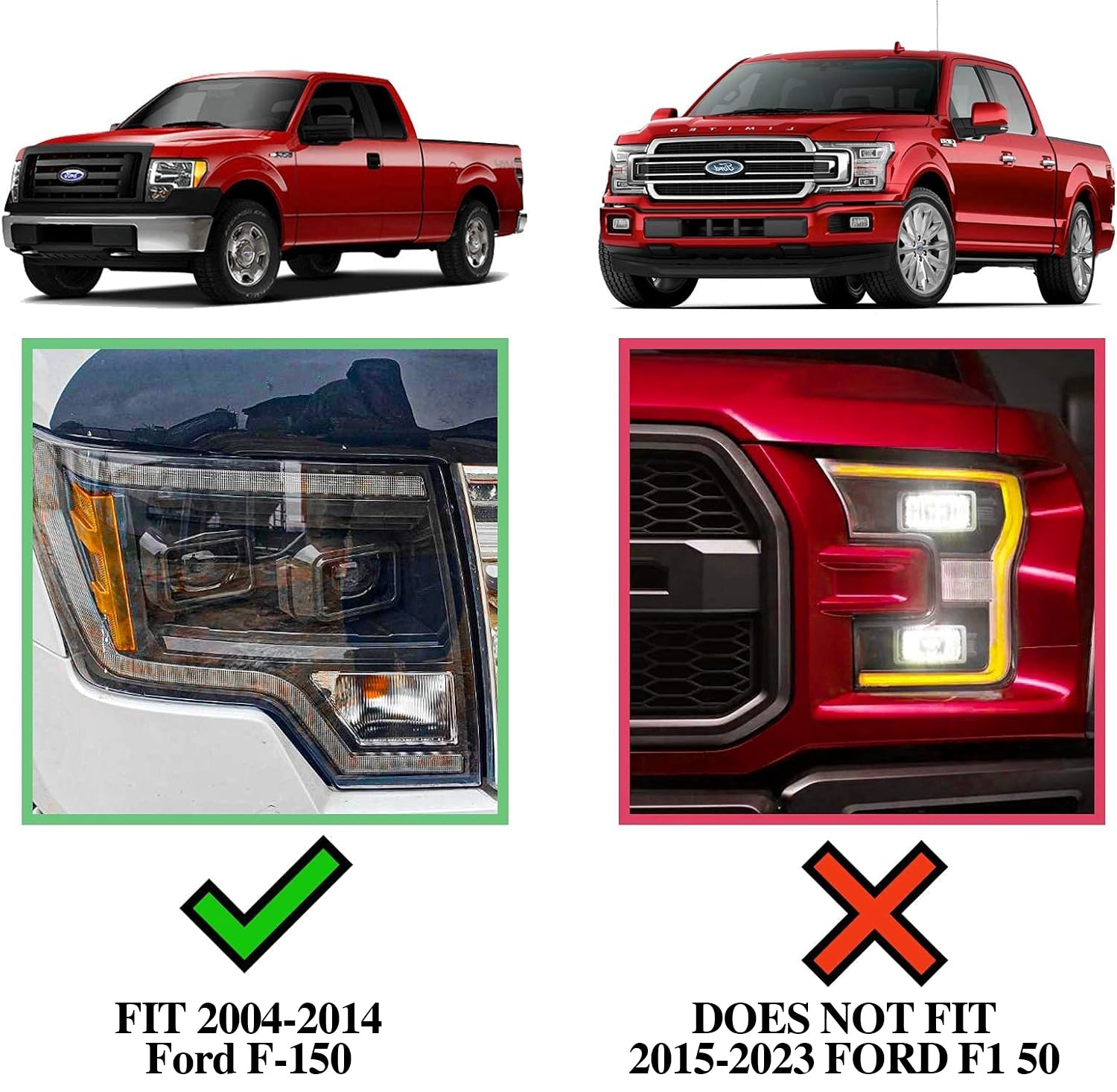 Comnova Running Board Compatible With Ford F-150 Crew Cab 2004-2014(4 Full-Size Doors), 6 Inch Step Pad Design, Oe Style (Black Powder-Coating), Side Step Step Bar.