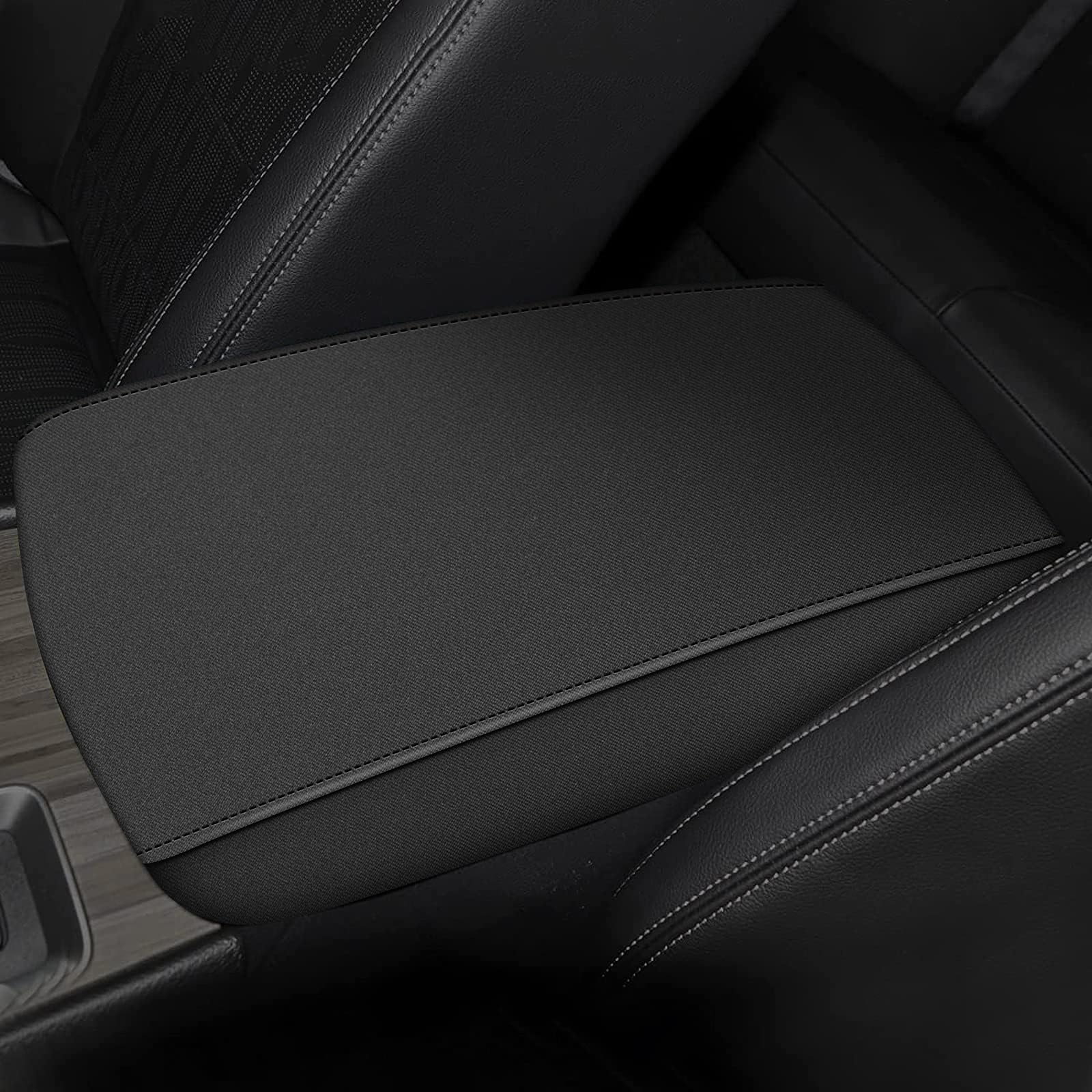 Aomsazto Center Console Neoprene Armrest Covers For 2013-2018 Nissan Altima Black