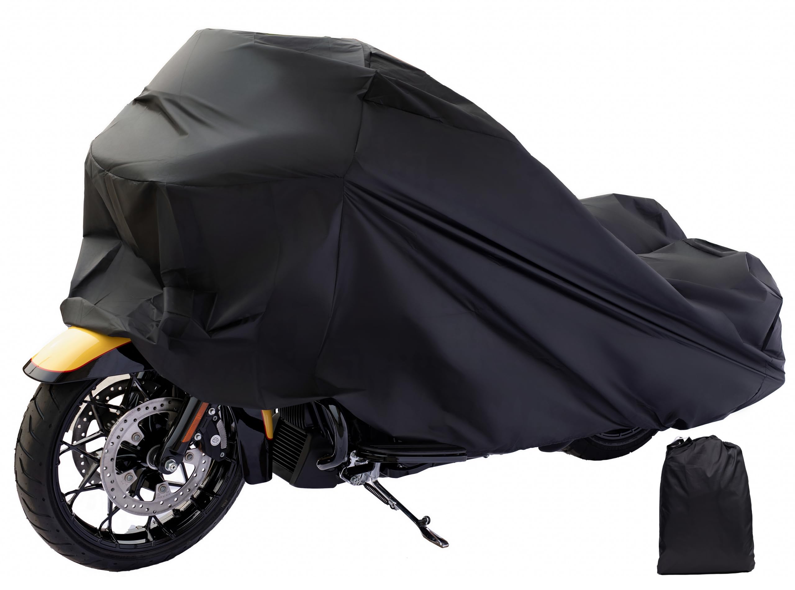 Wrypun Motorcycle Cover Waterproof Outdoor with Lock-Holes & Storage Bag Fits up to 104'' Yamaha Honda Harley Suzuki Waterproof 