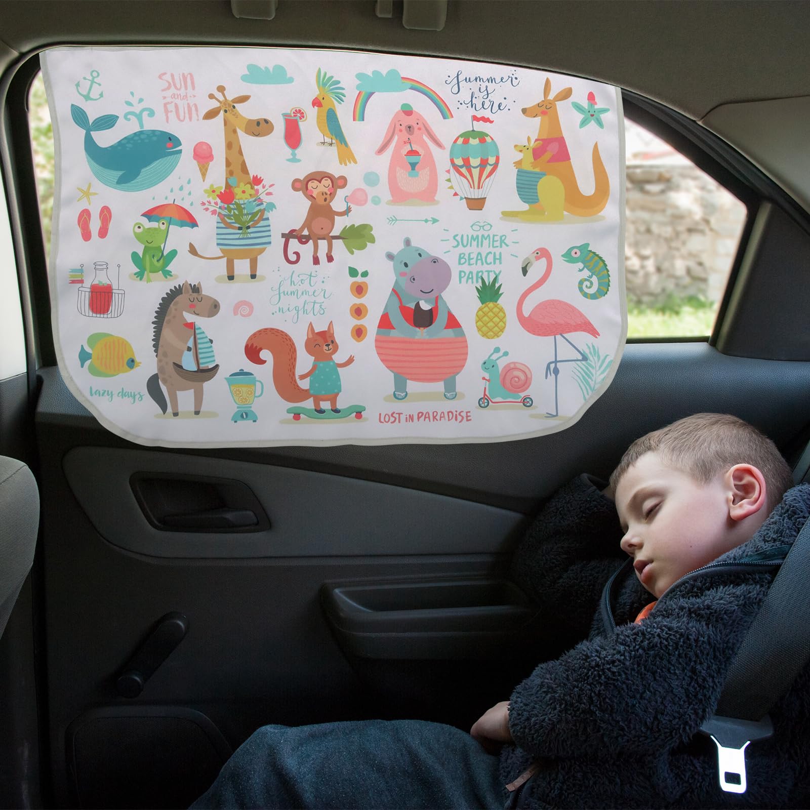 LoyaGour Car Window Shades for Side Windows Baby and Kids,Car Back Window Sun Shade Covers,Strong Magnetic Sunshades Curtains fo