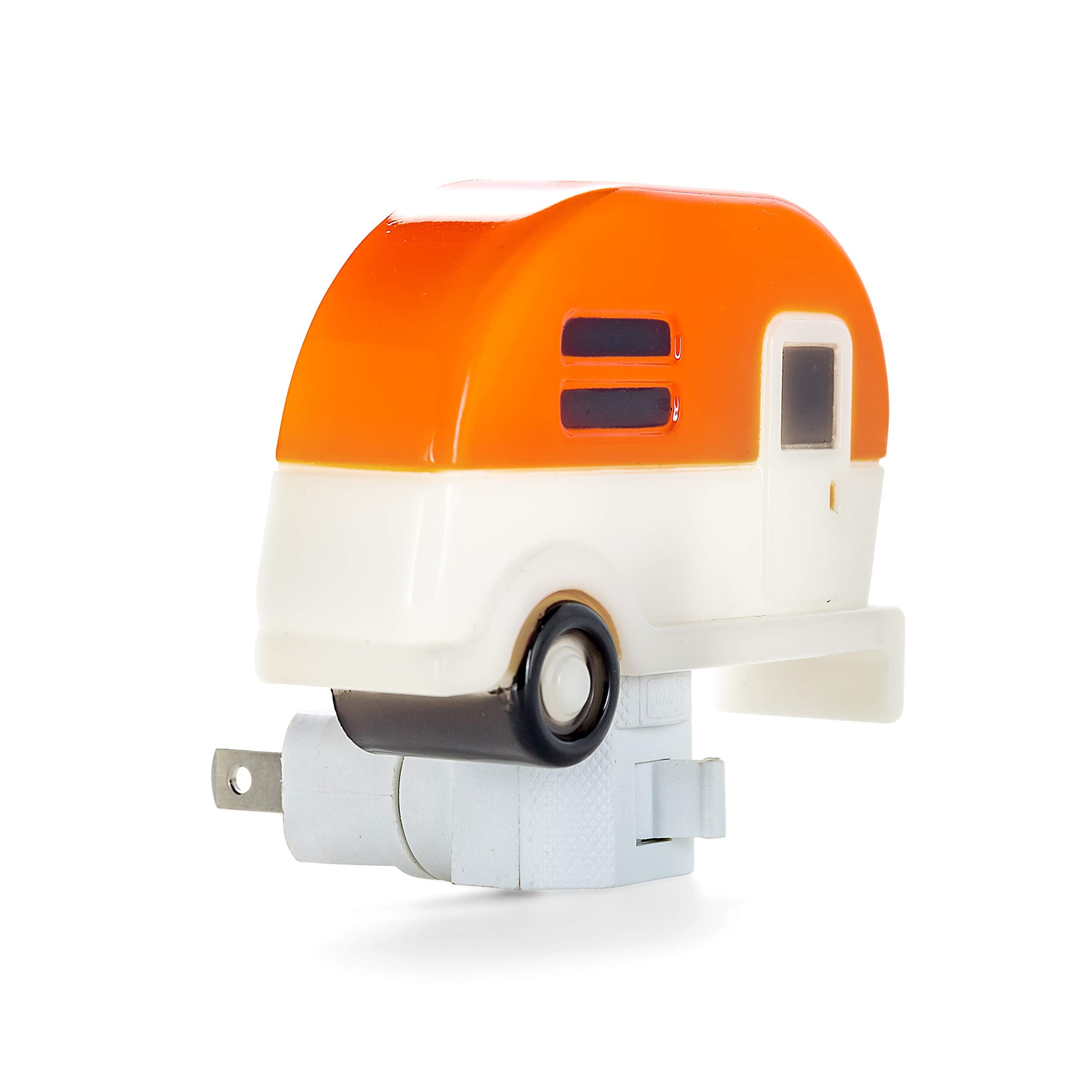Camco Camper Nightlight | Features A 360-Degree Swivel Base | Includes (1) 120V Led Bulb | Orange Color (53102), One Size