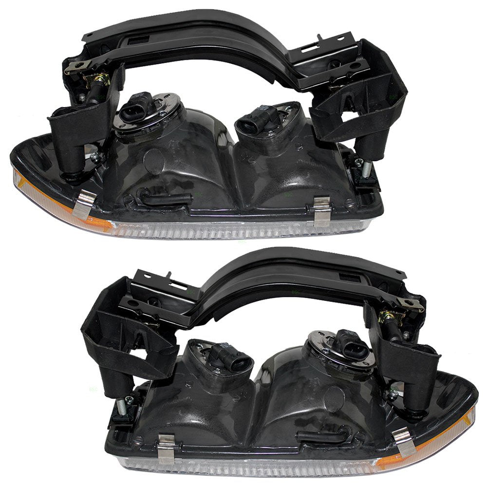 Brock Replacement Driver And Passenger Set Halogen Composite Headlights Compatible With 95-97 Jimmy 94-97 Sonoma 16525157 165251