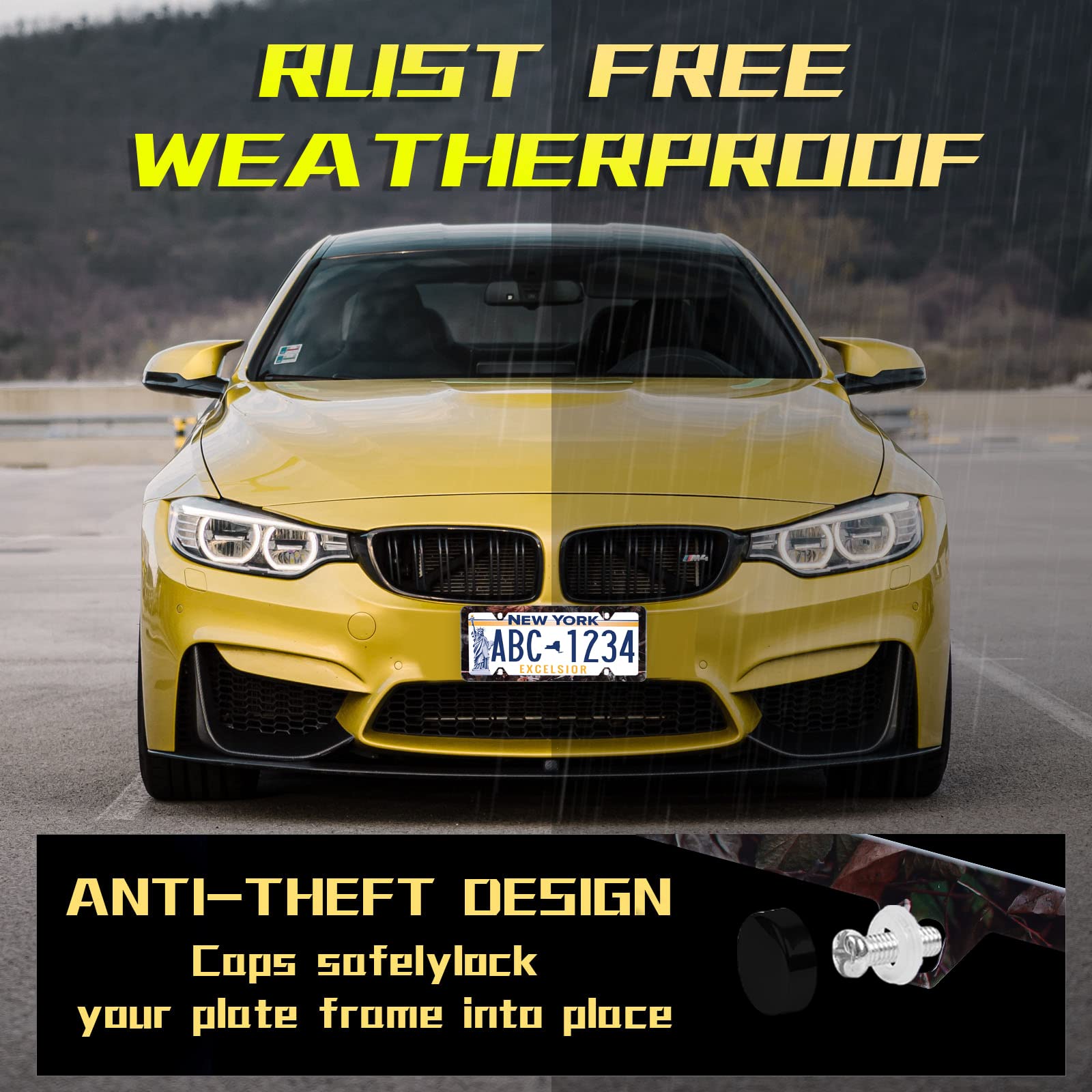 Realistic Forest Camouflage Camo Pattern License Plate Frame Stainless Steel Car License Plate Frame Accessory Car Plate Frame D