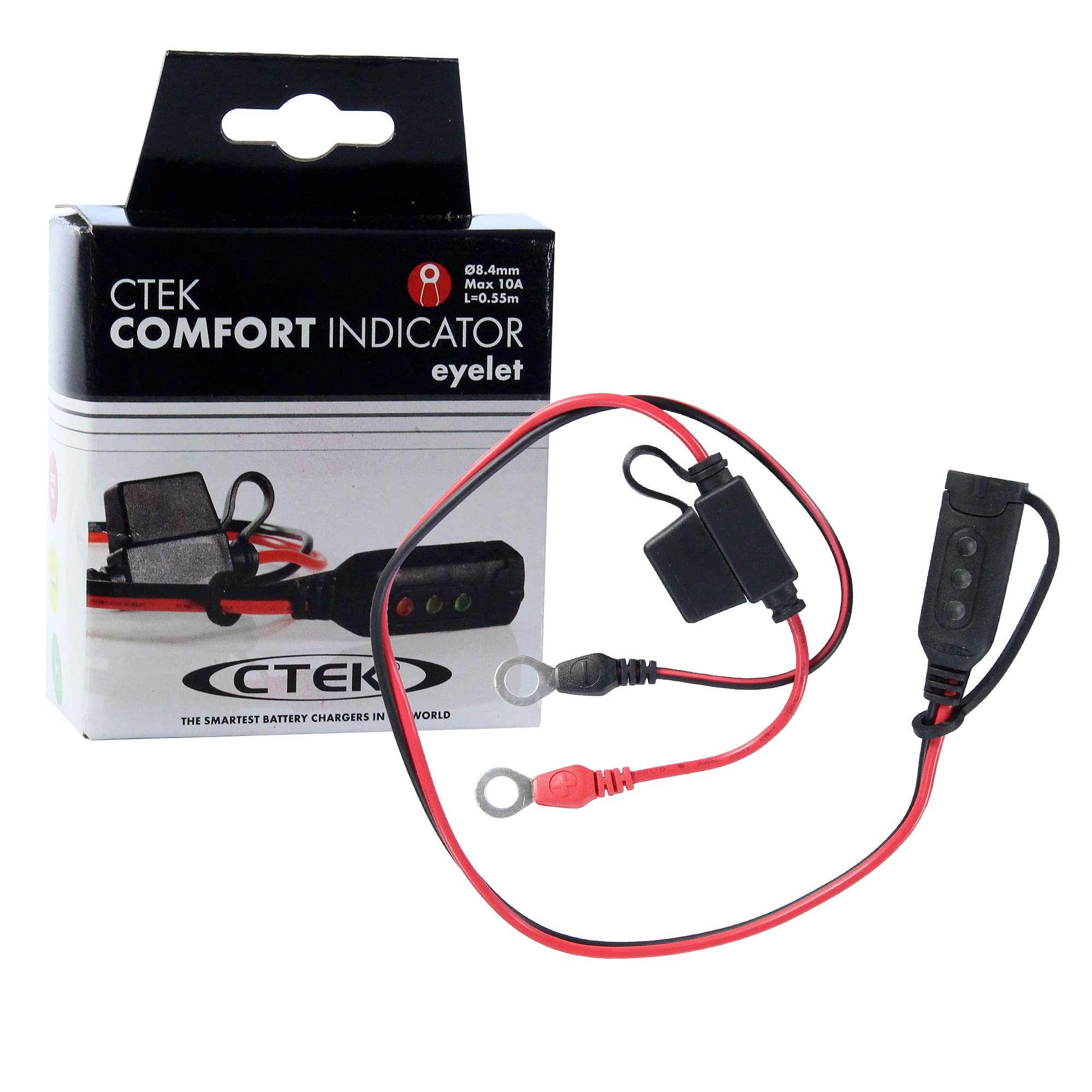 Ctek (56-382) Comfort Indicator Eyelet For M8 Top Post Batteries , Black