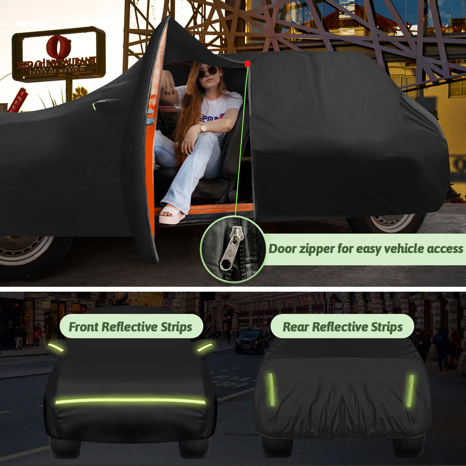 Car Covers For 2002-2025 Mini Cooper/Cooper S/Hardtop/Convertible 2-Door, 210T Waterproof All Weather Cooper Full Car Cover Outd