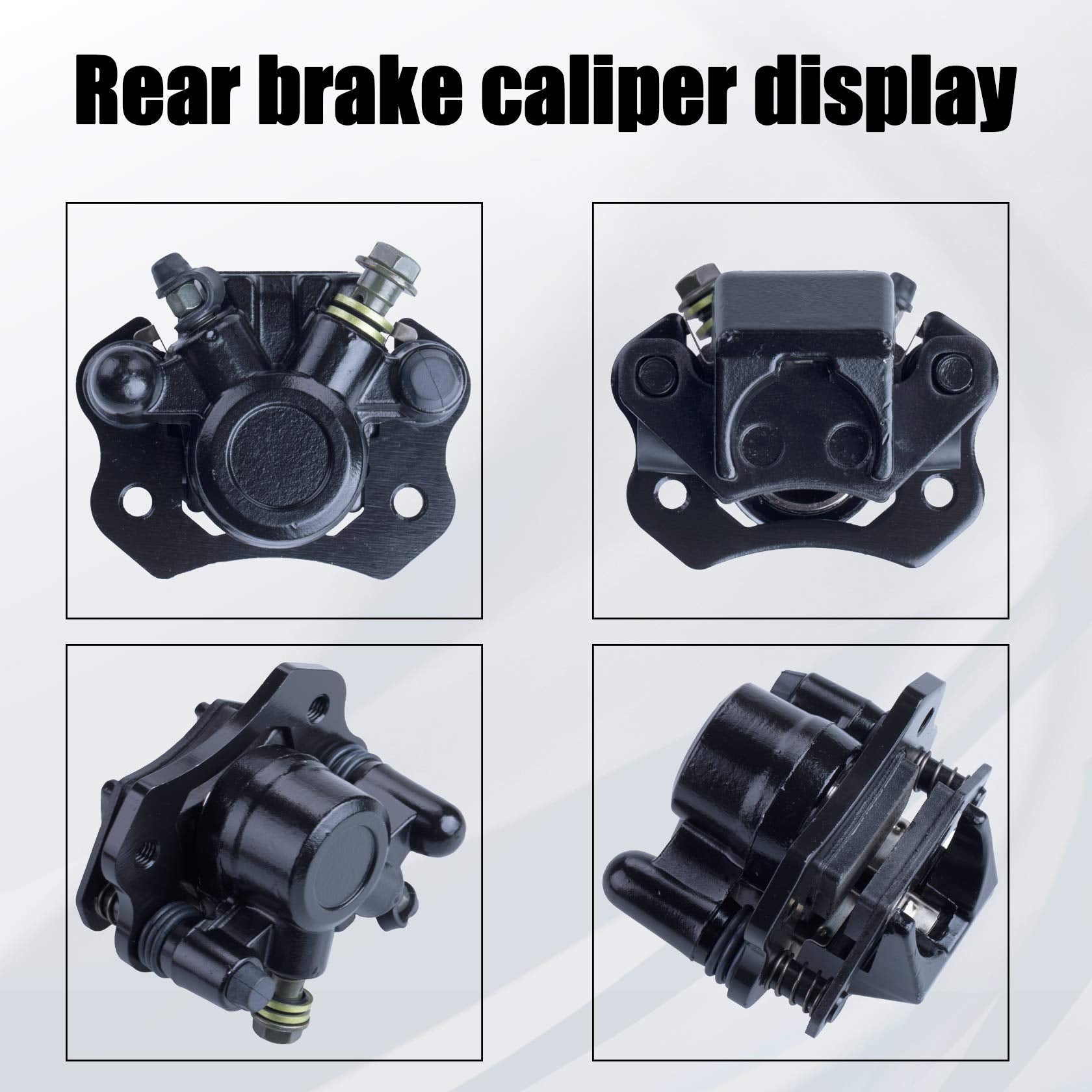 Mwmnun Chinese Rear Brake Caliper Compatible With 90Cc 110Cc 125Cc 150Cc 200Cc Atv Go Kart Taotao Four Wheeler Coolster Kazuma Roketa Sunl Baja Kinroad Trailmaster Xrx 150 250 Gt Tomberlin Crossfire