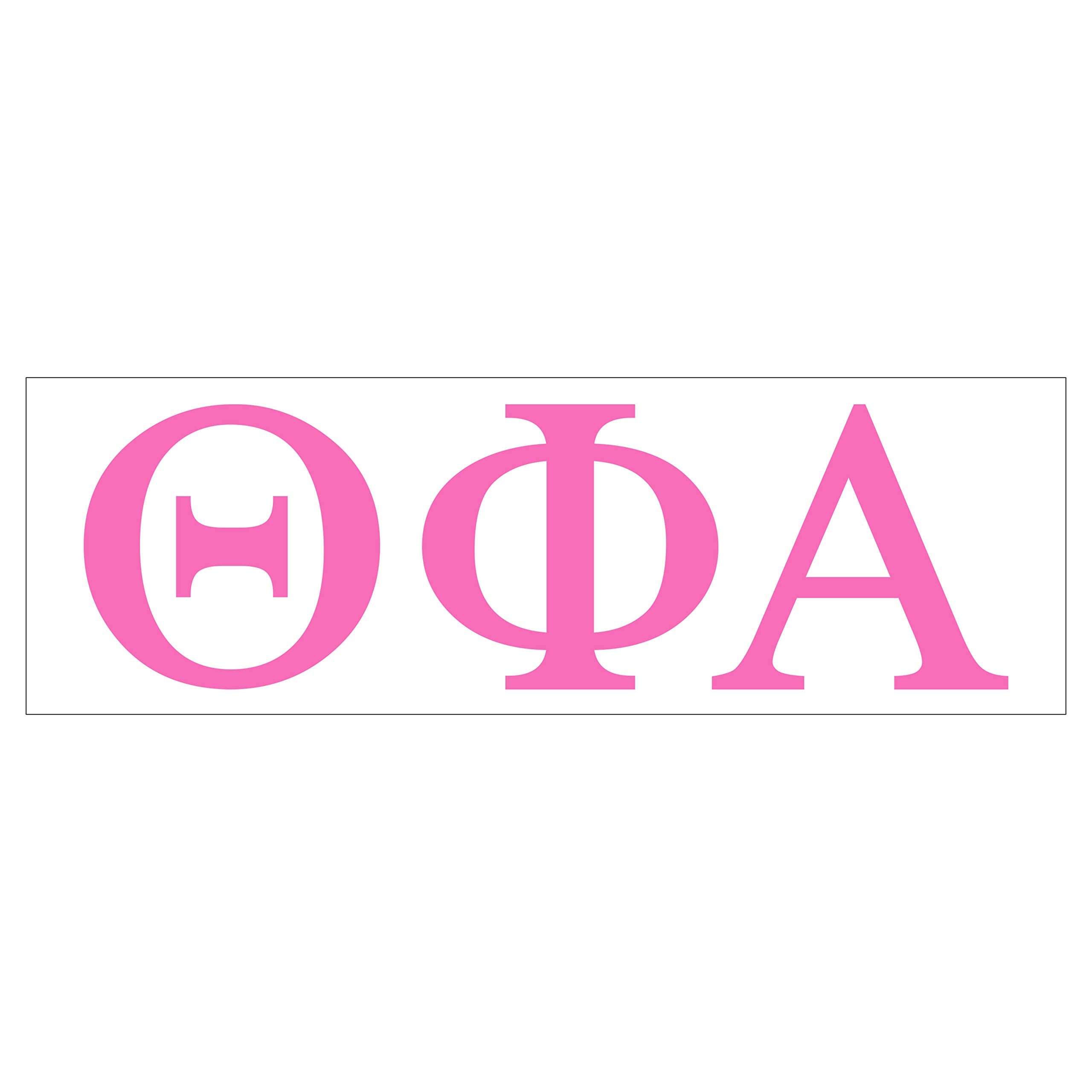 Pro-Graphx Theta Phi Alpha Greek Sorority Sticker Decal, 2.5 Inches Tall, Pink