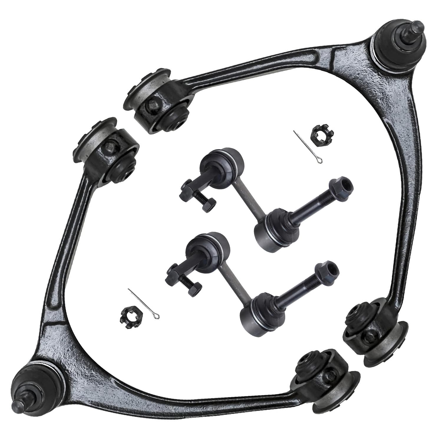Detroit Axle - 4pc Front End Control Arms Kit for 1998-2005 Lexus GS300 GS400 GS430 2002-2010 SC430, 2 Upper Control Arms w/Ball